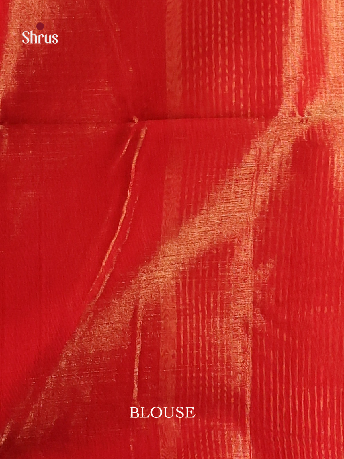 Red lined Maheshwari silkcotton Saree -1