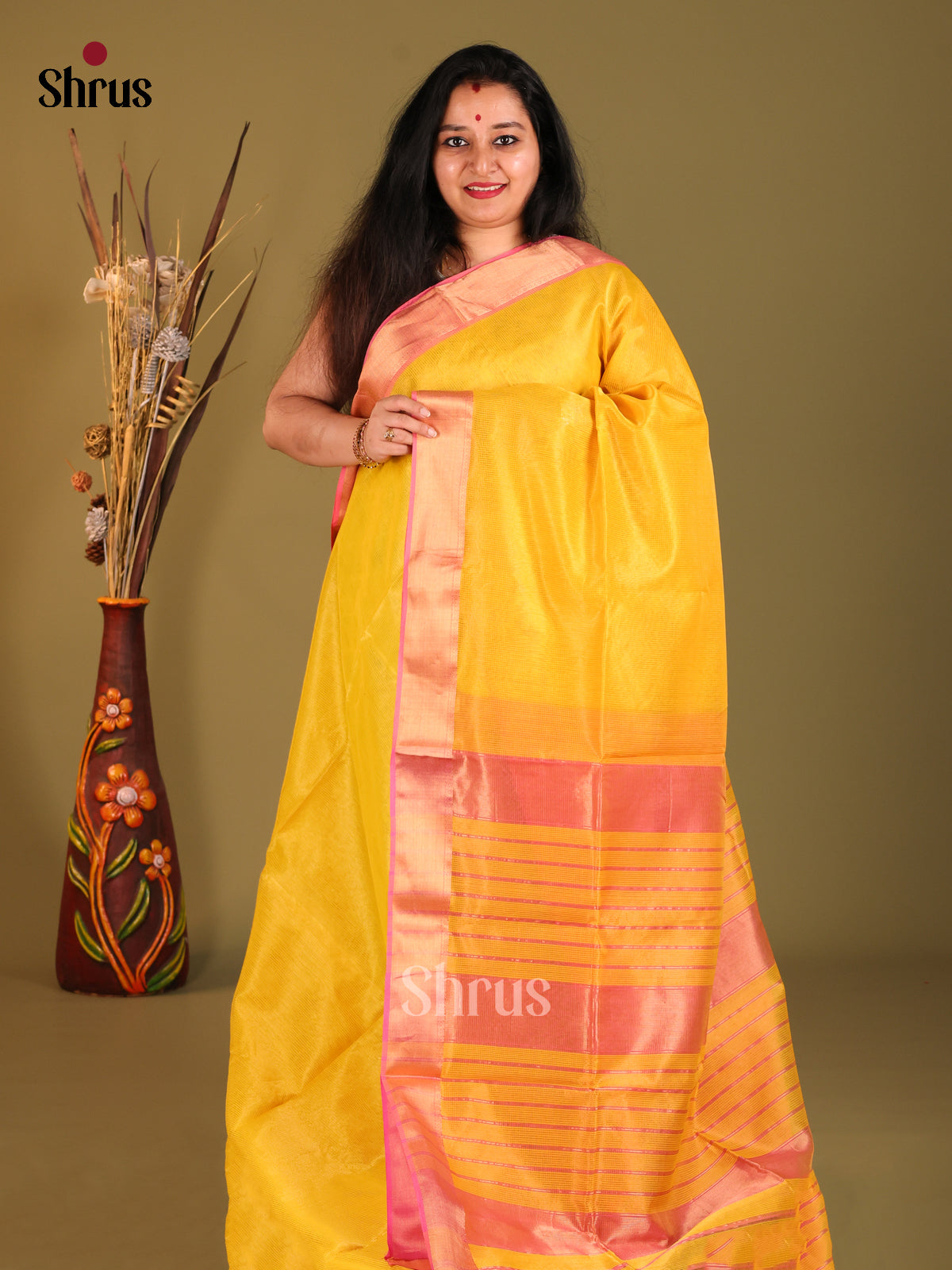 DHS06072 - Maheshwari silkcotton Saree - Shop on Shrus.com