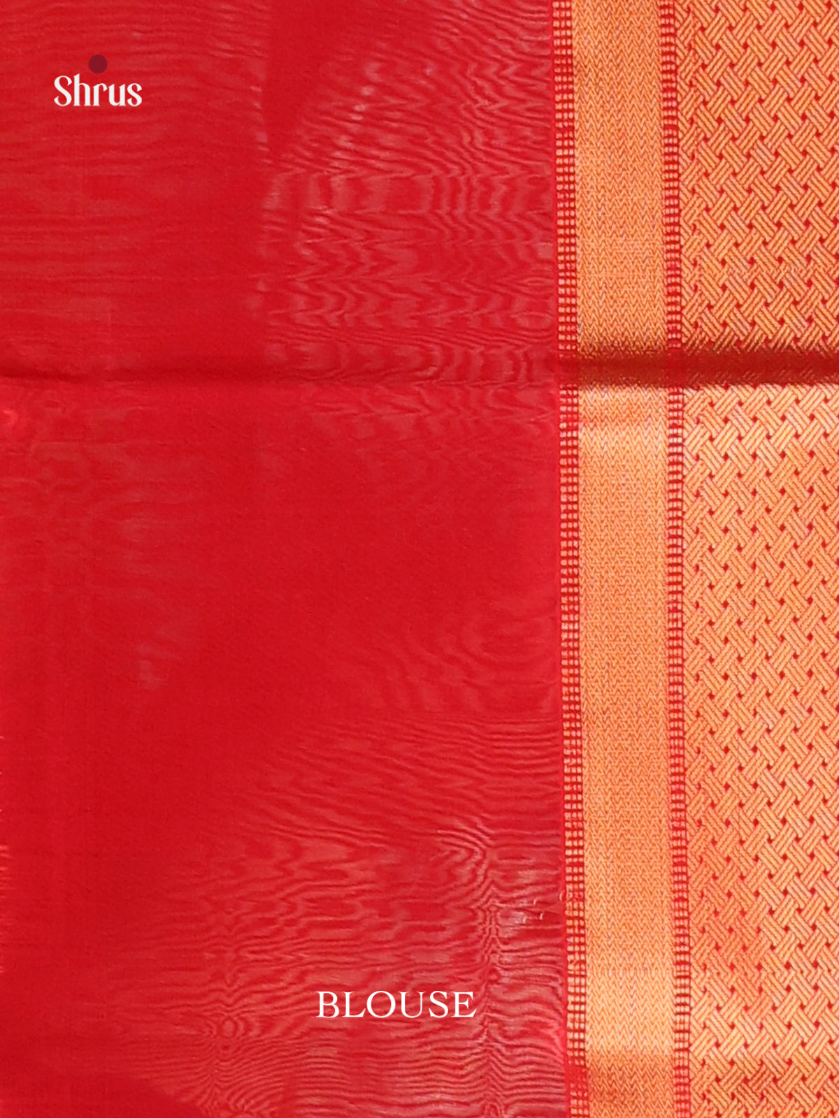 plain Red(Single Tone) Maheshwari silkcotton Saree -1