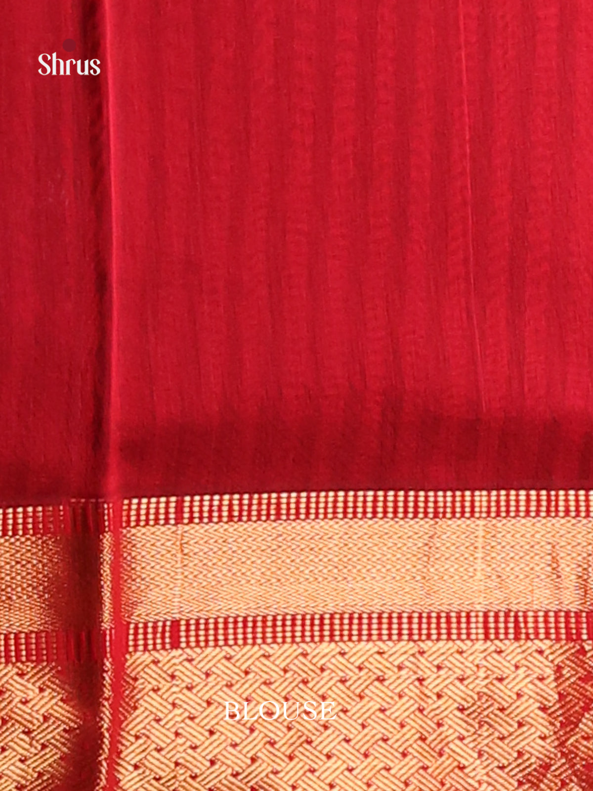 Black & Red Maheshwari silkcotton Saree -1