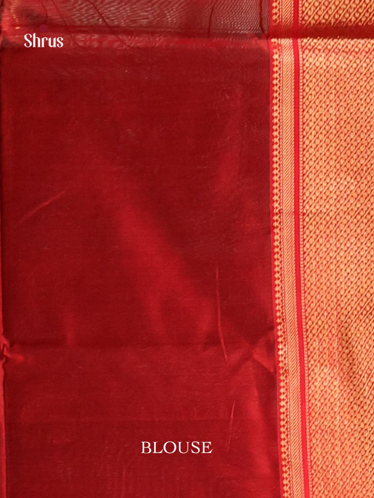 Golden and Red Maheshwari silkcotton Saree -1