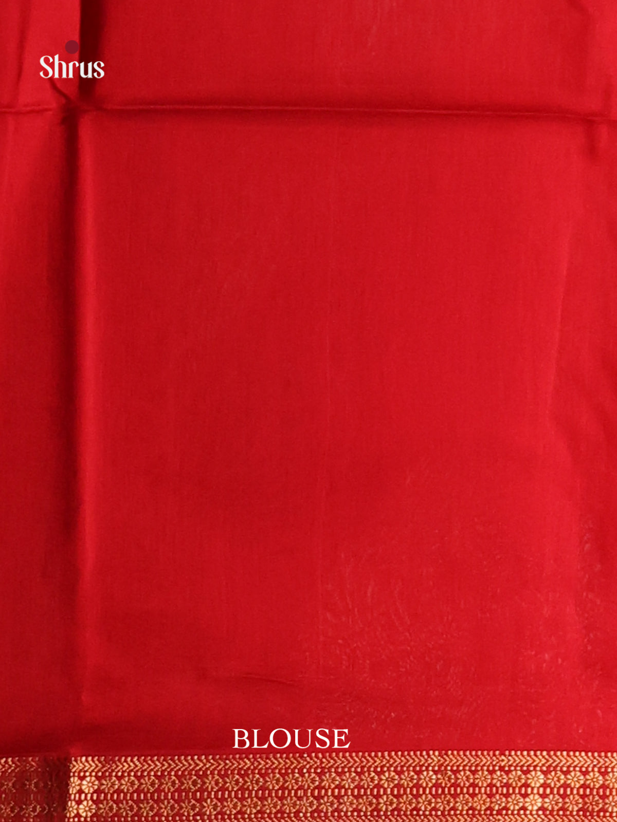 Red(single Tone) Maheshwari silkcotton Saree -1