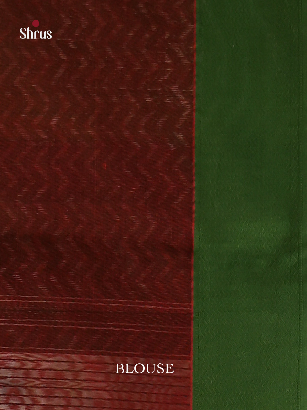 Red & Green - Maheshwari silkcotton Saree -1