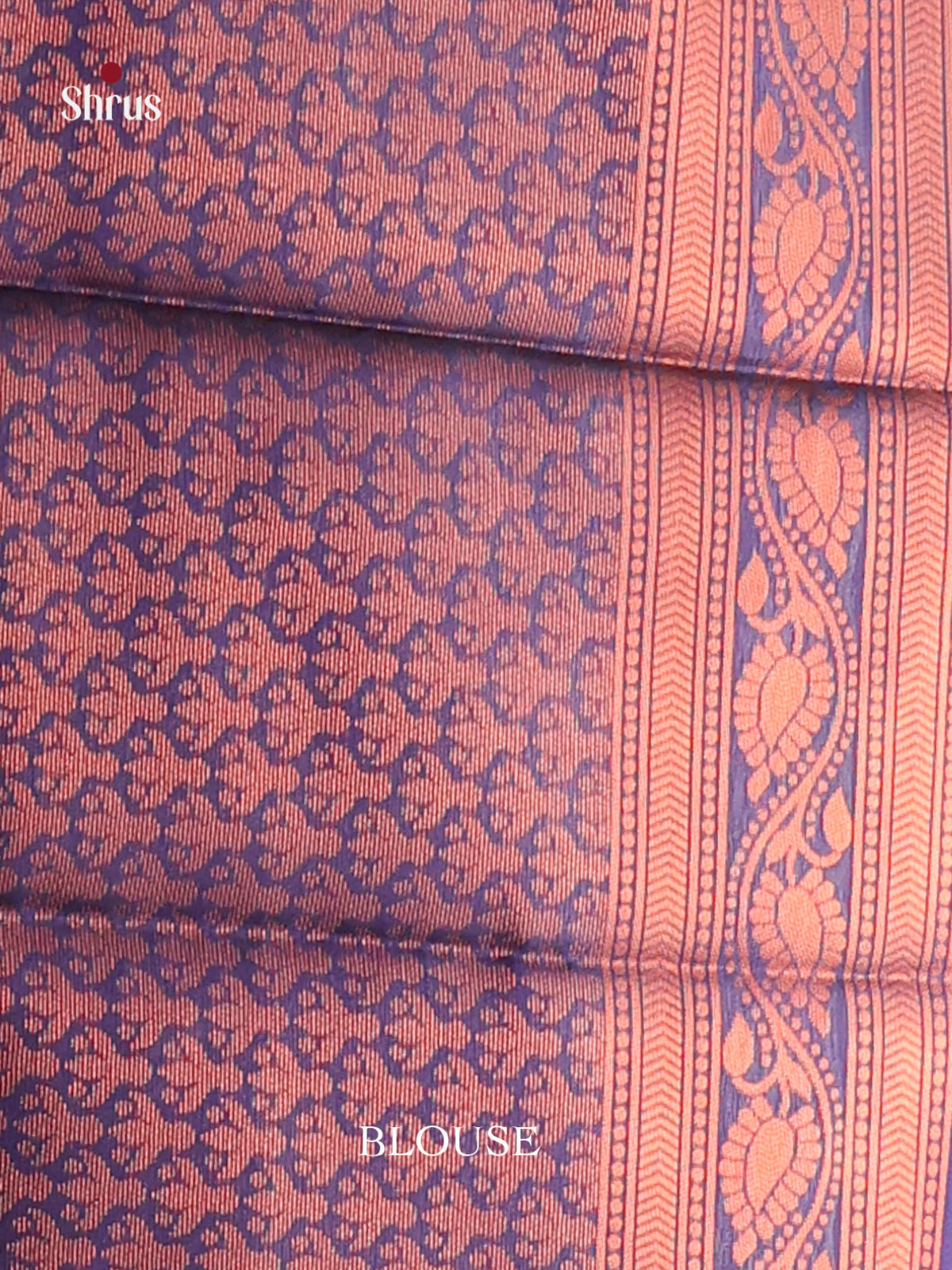 Pink & Blue - Semi Softsilk Saree - Shop on Shrus.com