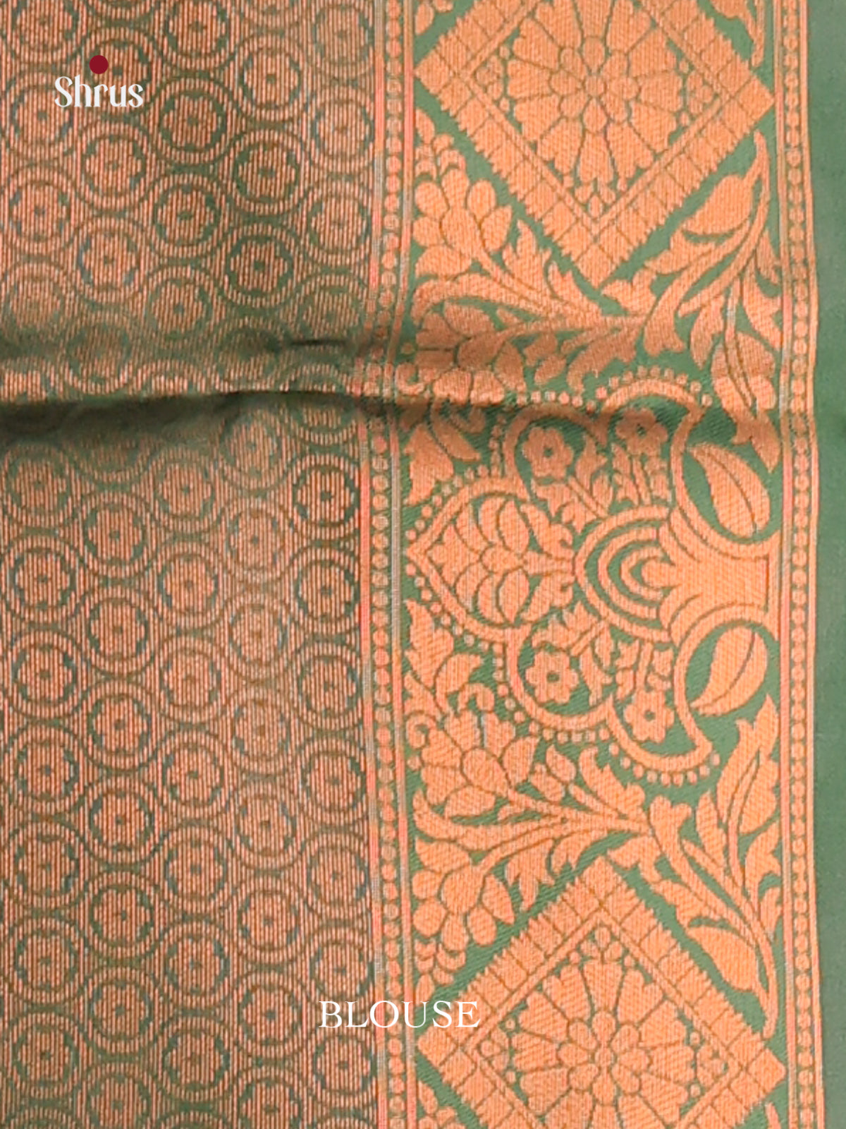 Mustardy Green & Green- Semi Softsilk Saree - Shop on Shrus.com