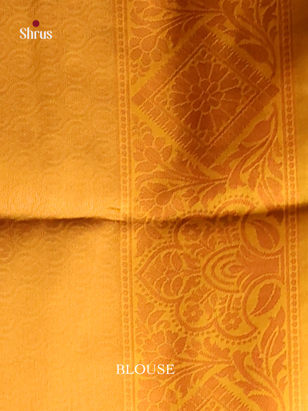 Green & Mustard - Semi Softsilk Saree - Shop on Shrus.com