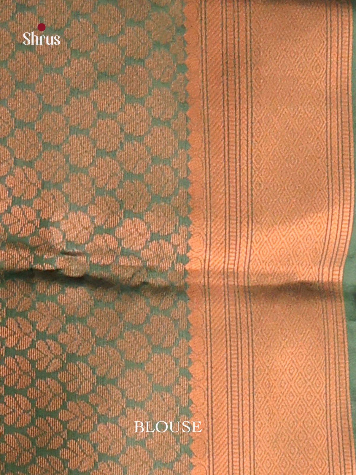 Mustardy Green & Green - Semi Softsilk Saree - Shop on Shrus.com