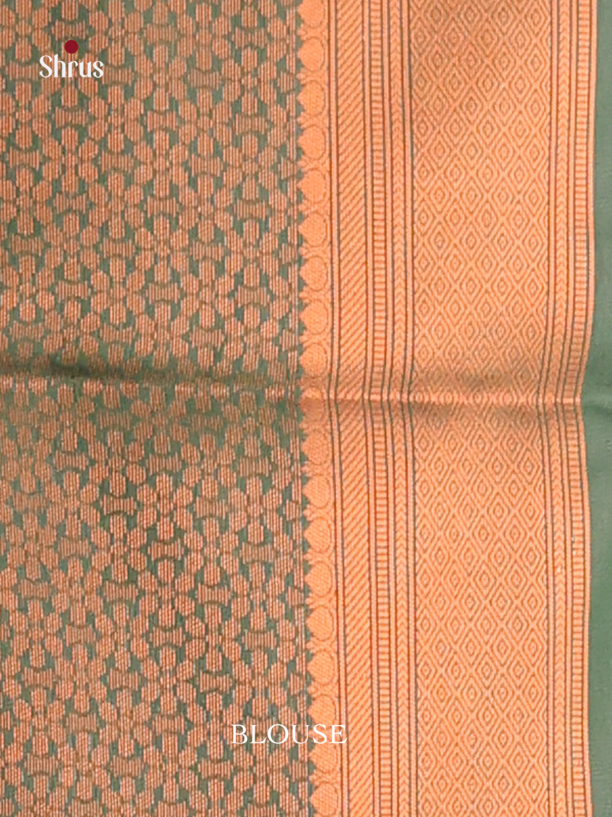 Mustardy Green & Green- Semi Softsilk Saree - Shop on Shrus.com