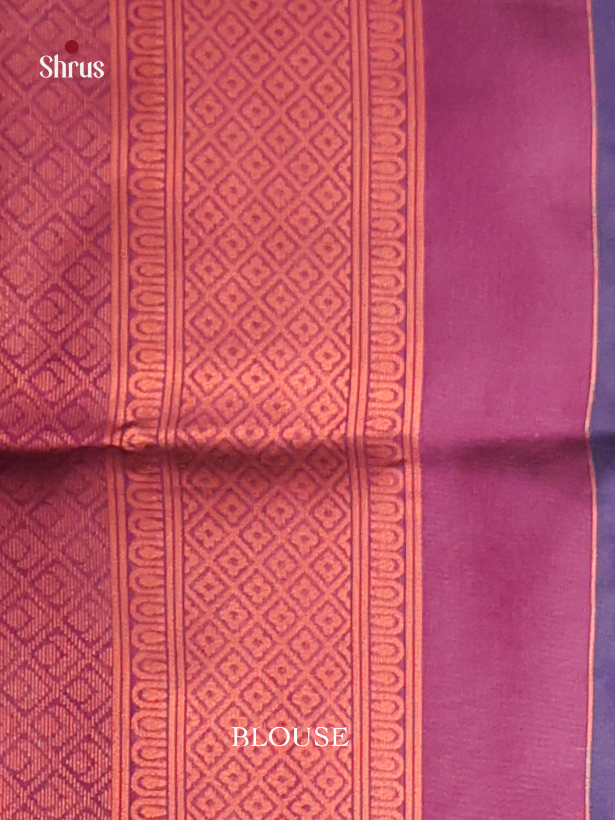 Blue & Purple - Semi Softsilk Saree - Shop on Shrus.com