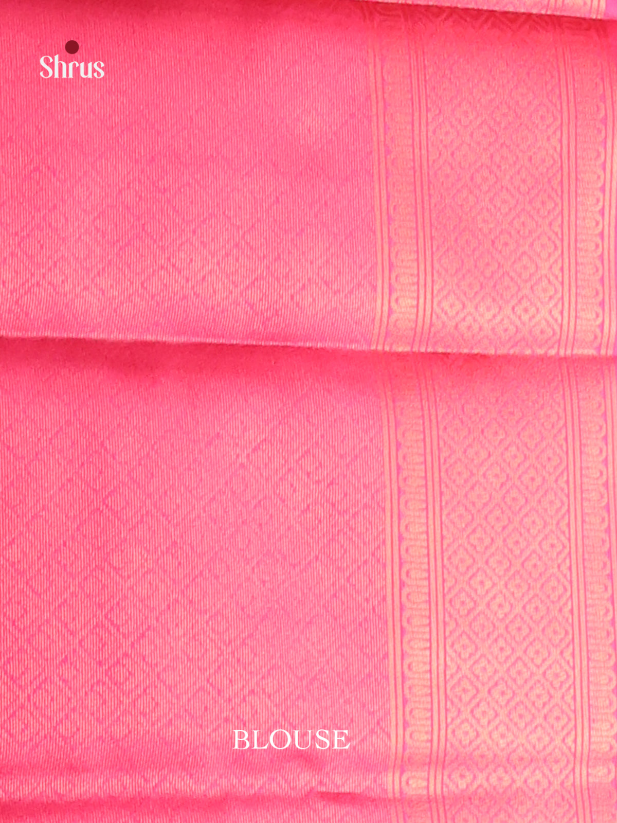 Green & Pink - Semi Softsilk Saree - Shop on Shrus.com