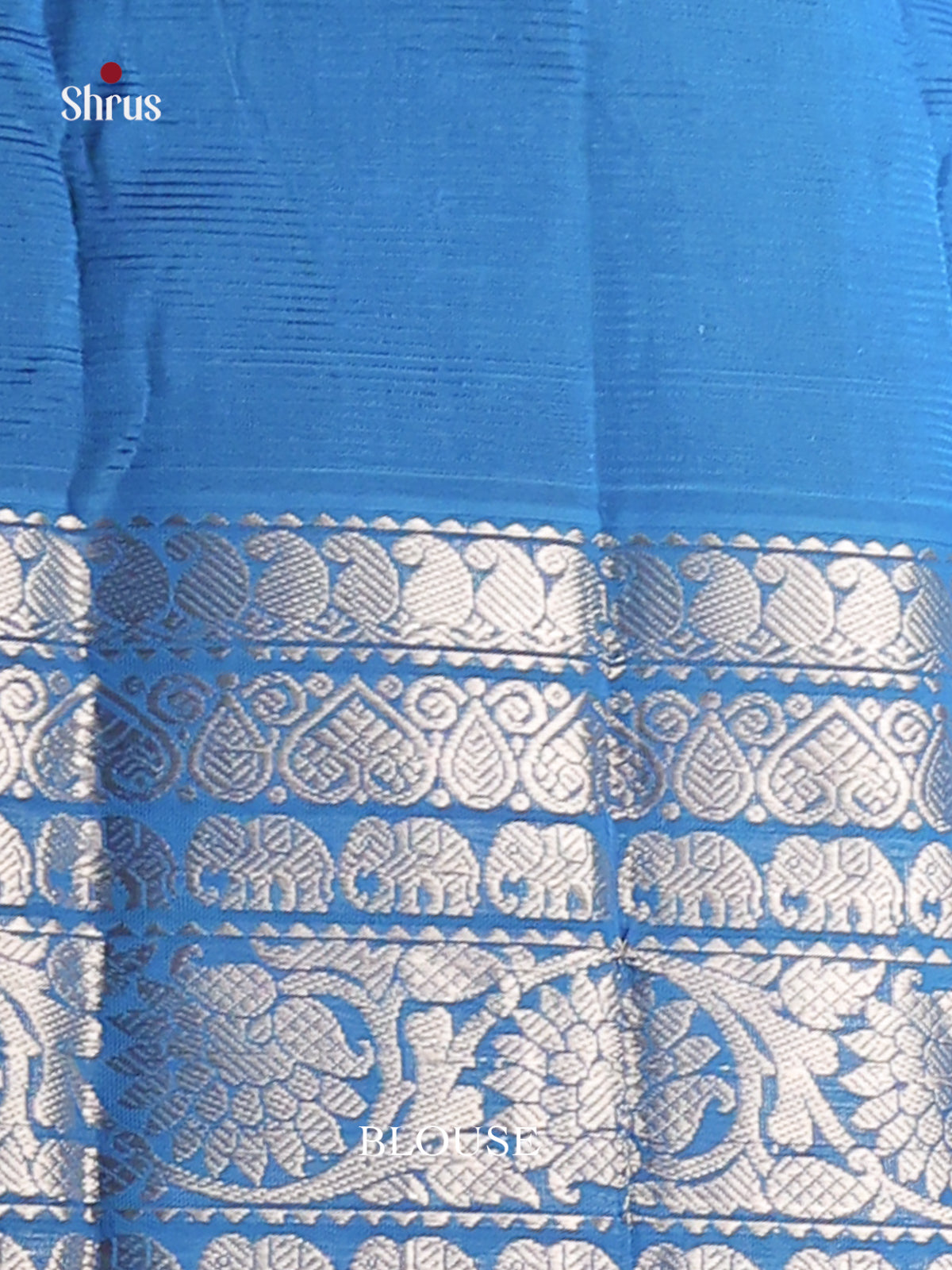 Green & Blue Mangalagiri silkcotton Saree gleams with floral buttas -2