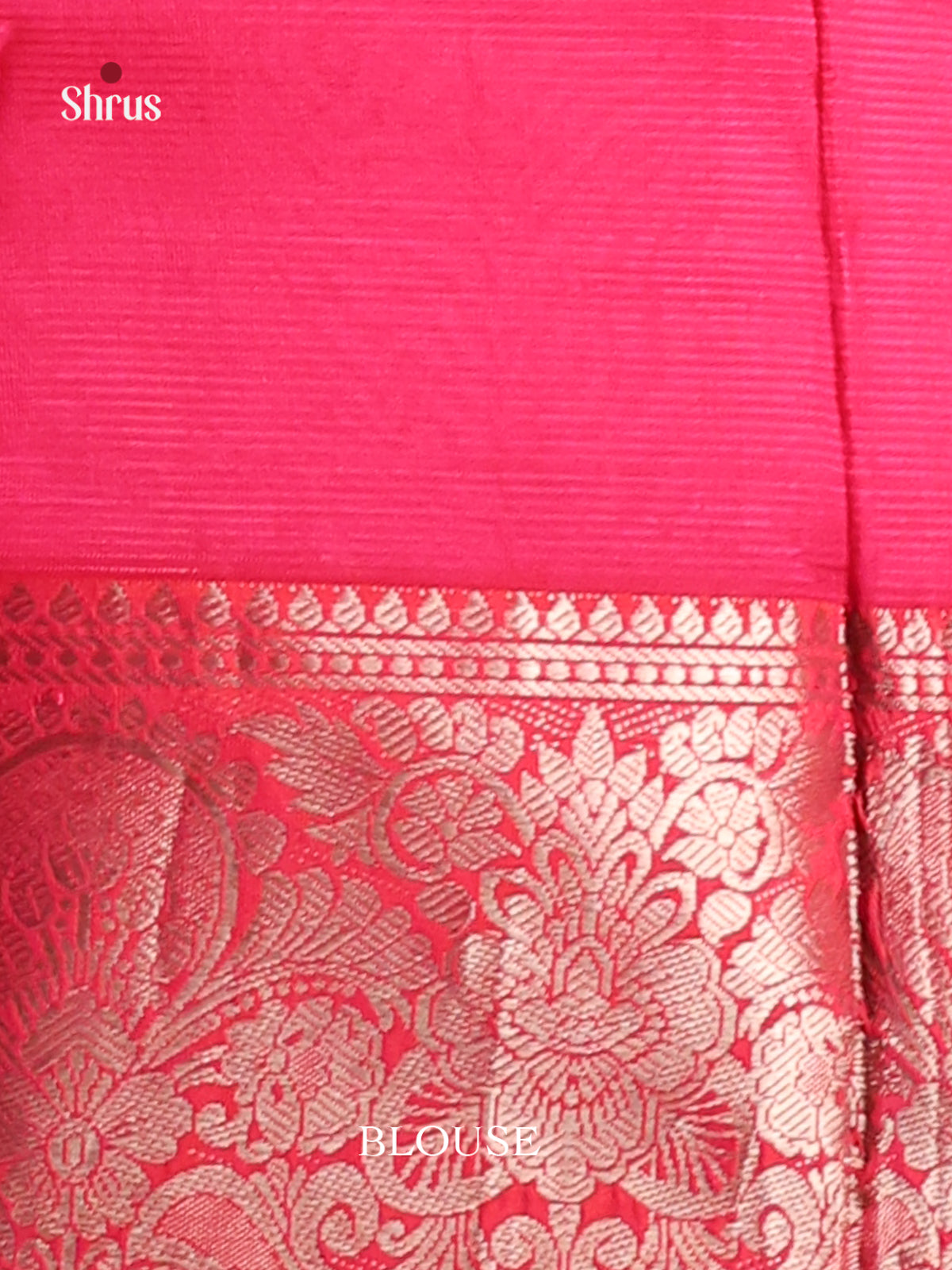 Pink single tone Mangalagiri silkcotton Saree with zari floral buttas -2