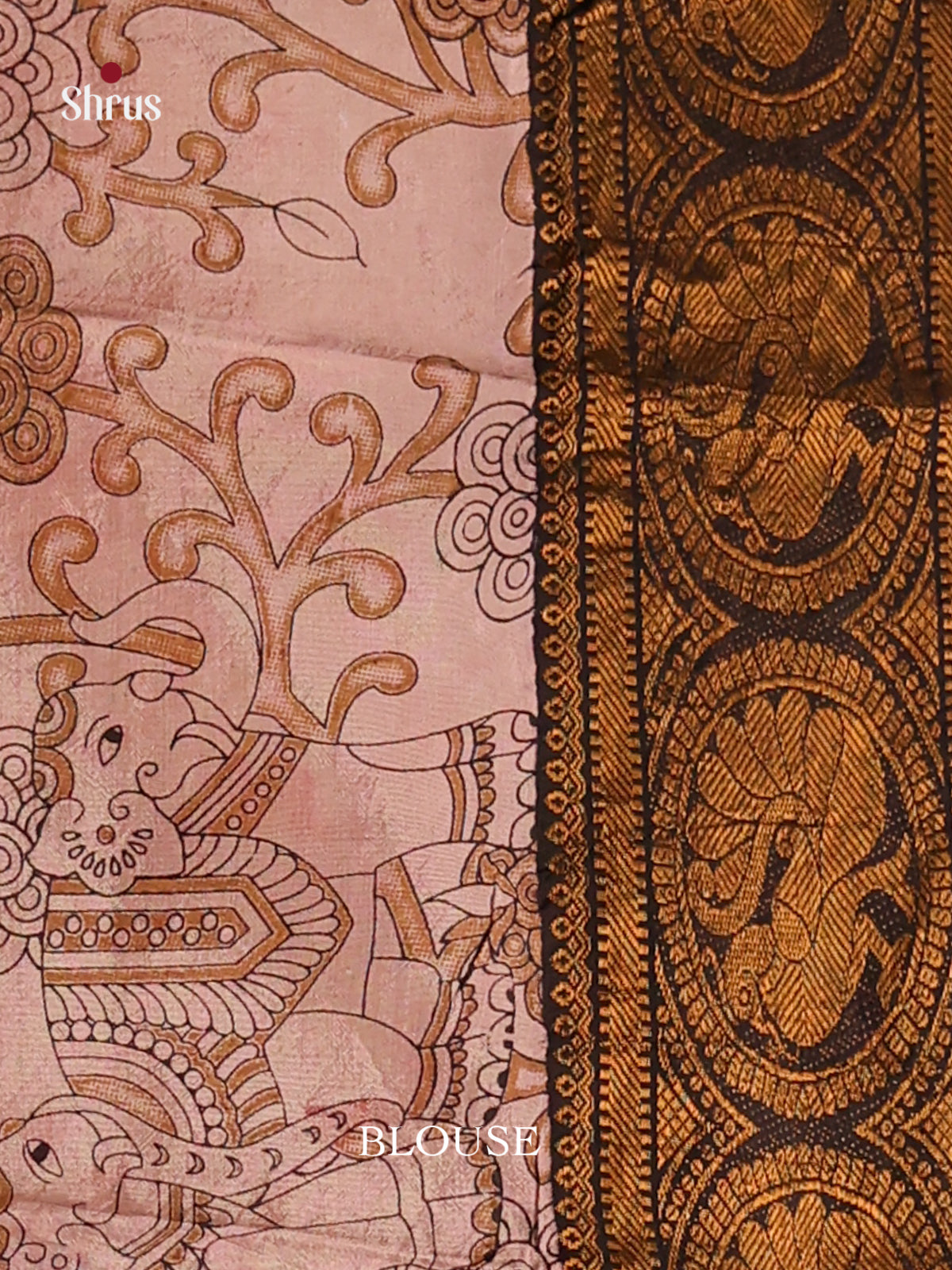 Maroon & Cream- Mangalagiri silkcotton Saree - Shop on Shrus.com