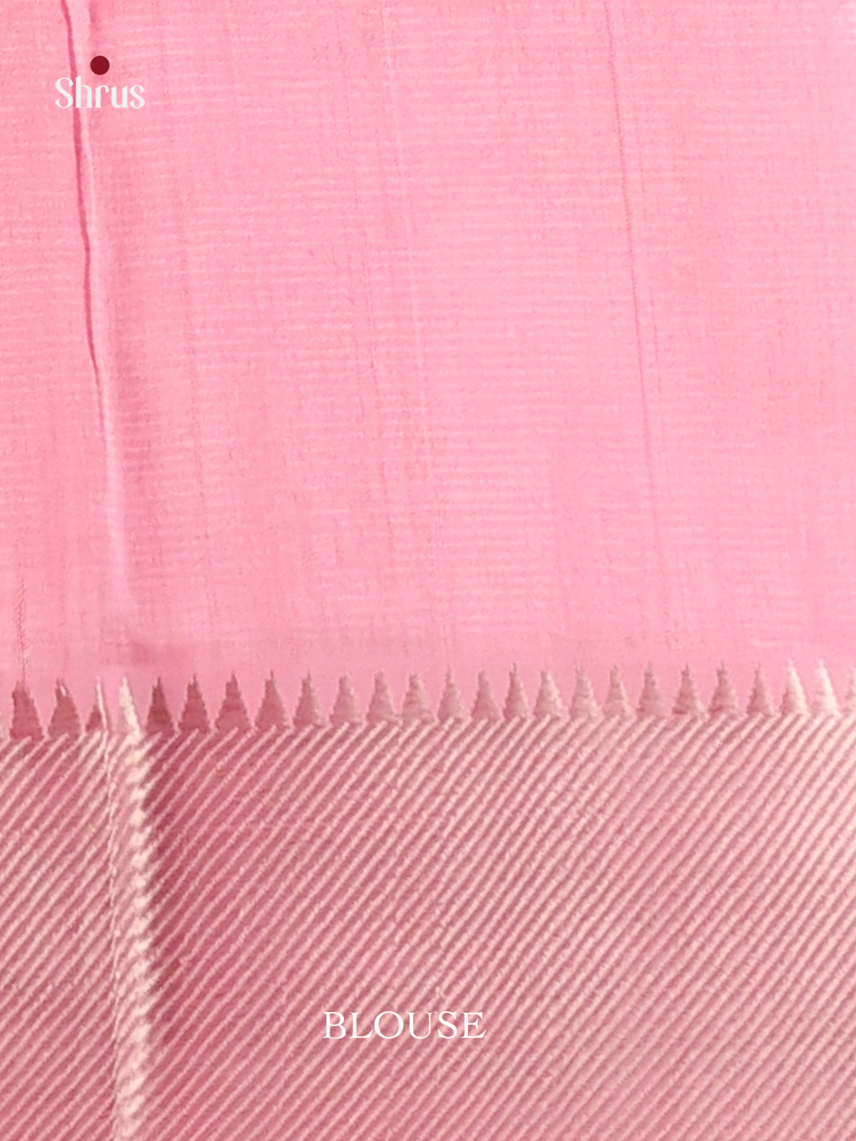 Pink single tone Mangalagiri silkcotton Saree with zari stripes -1