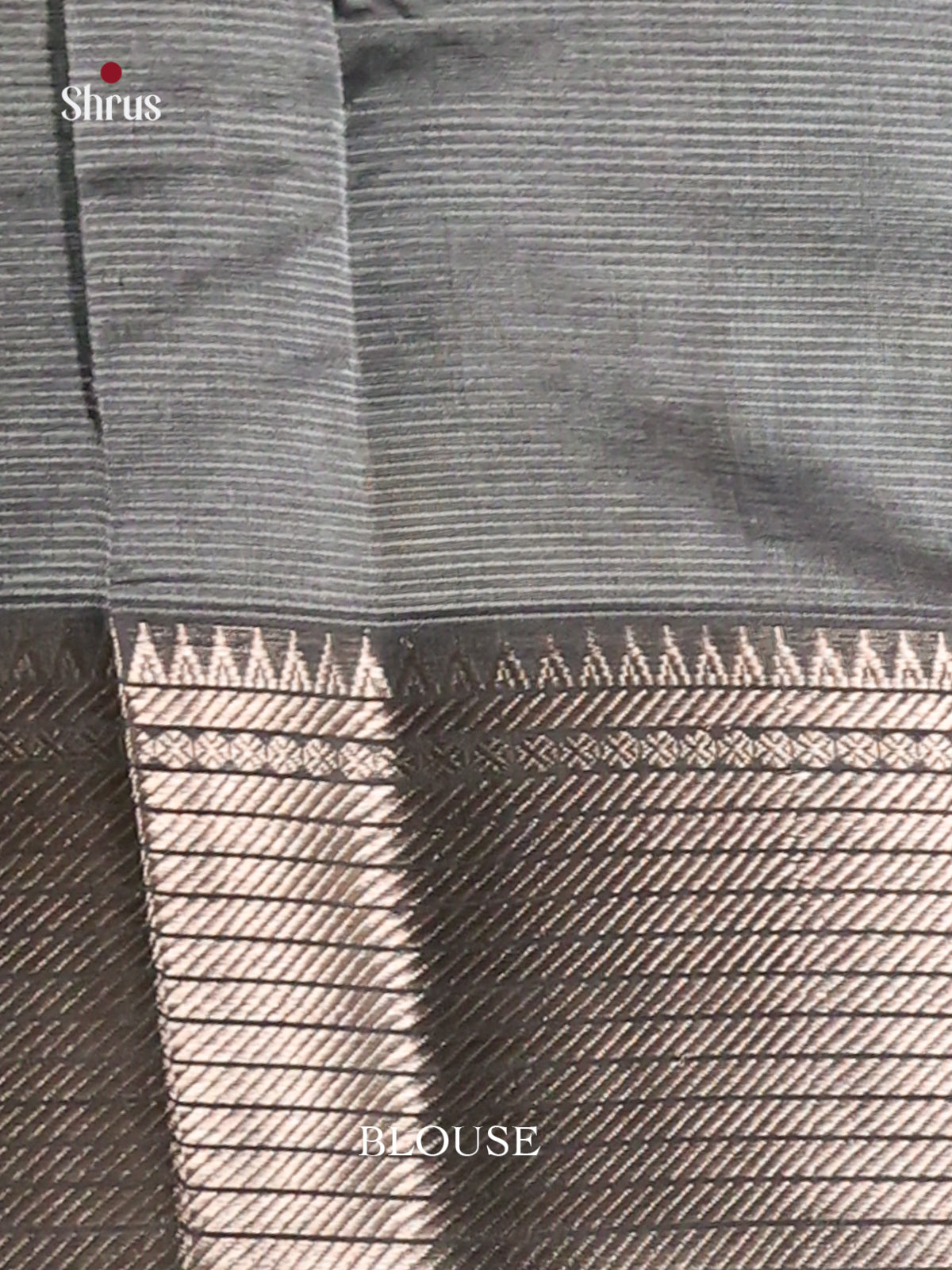 Grey single Tone Mangalagiri silkcotton Saree with self zari border -1