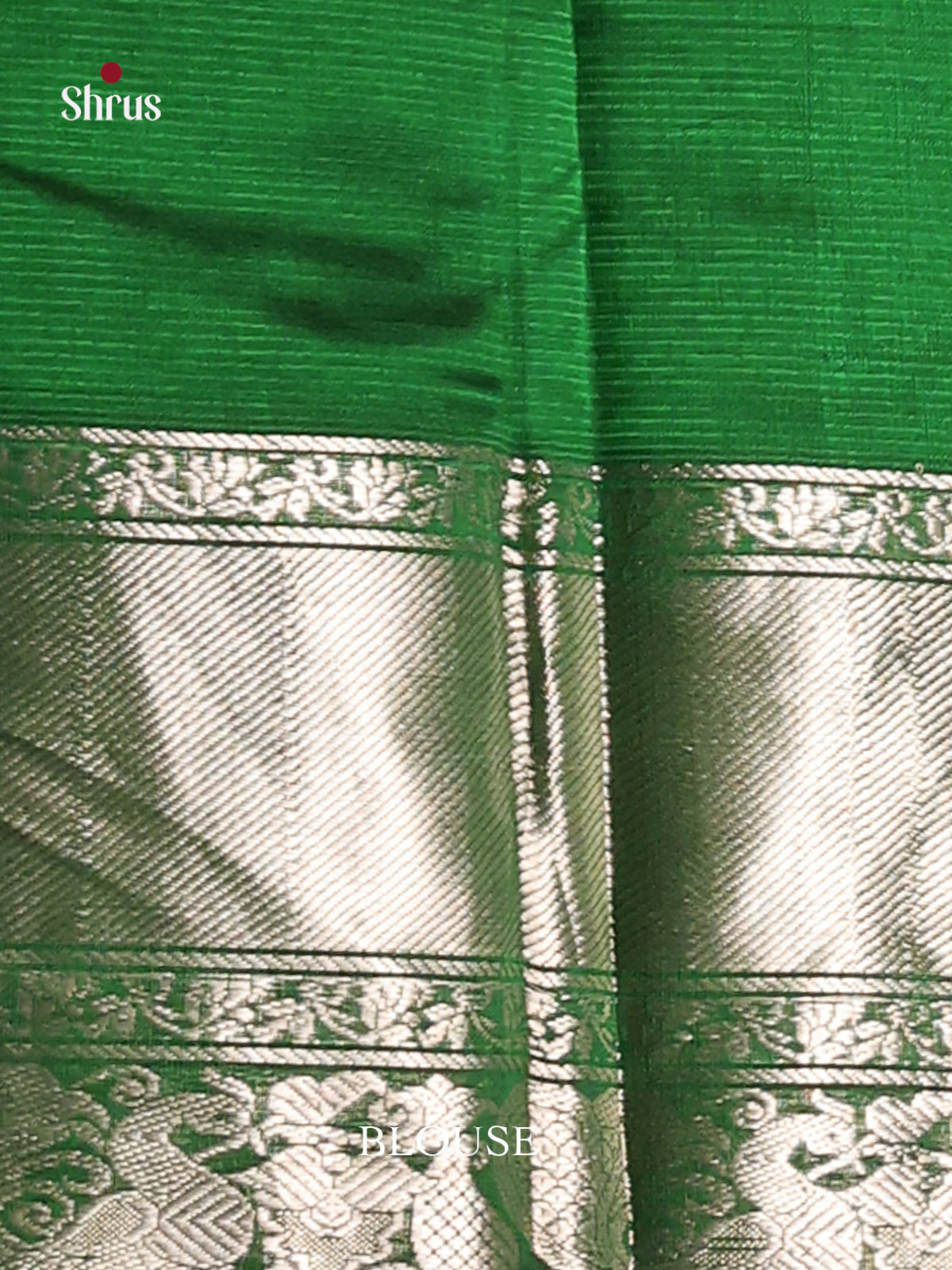 Green single Tone Mangalagiri silkcotton Saree with rich traditional zari border -1