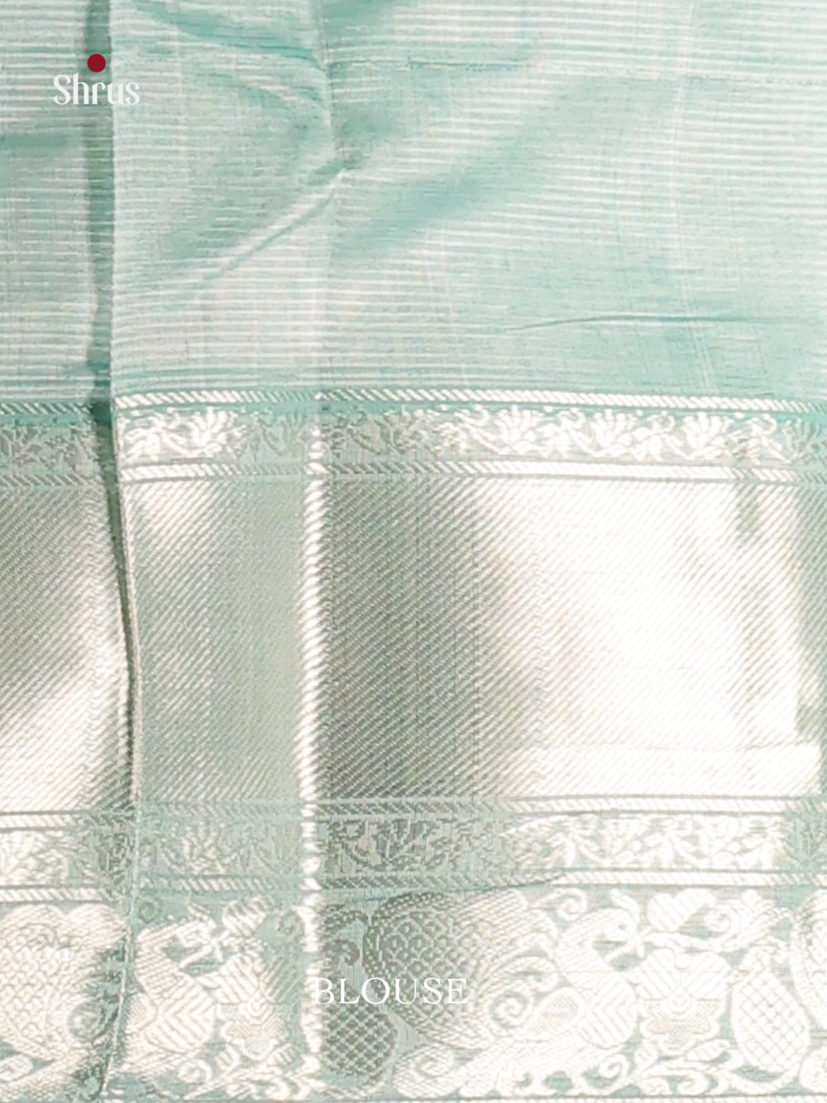 Pastel Blue single tone Mangalagiri silkcotton Saree with zari border -1