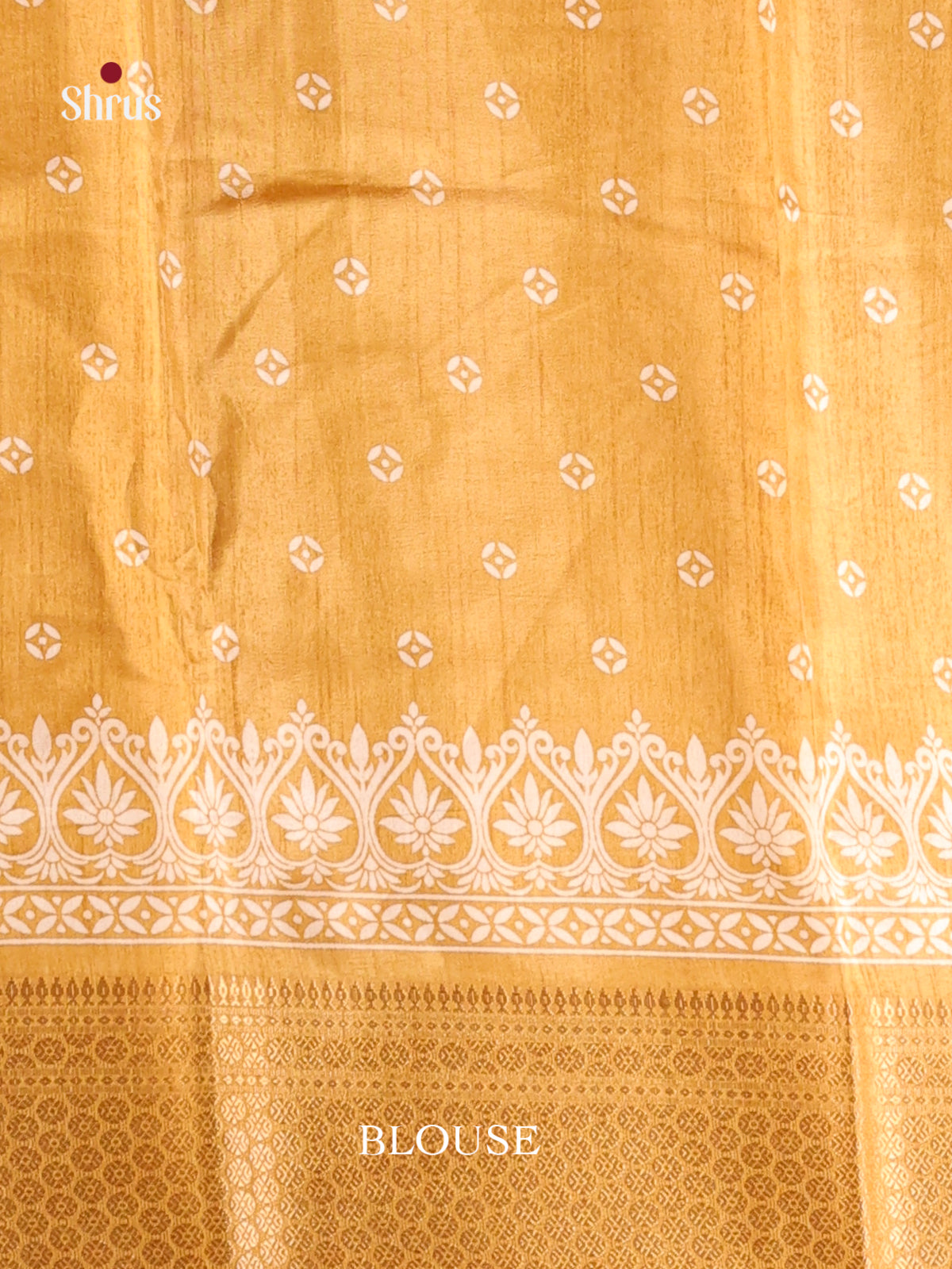 Mustard - Semi Crepe Saree - Shop on Shrus.com