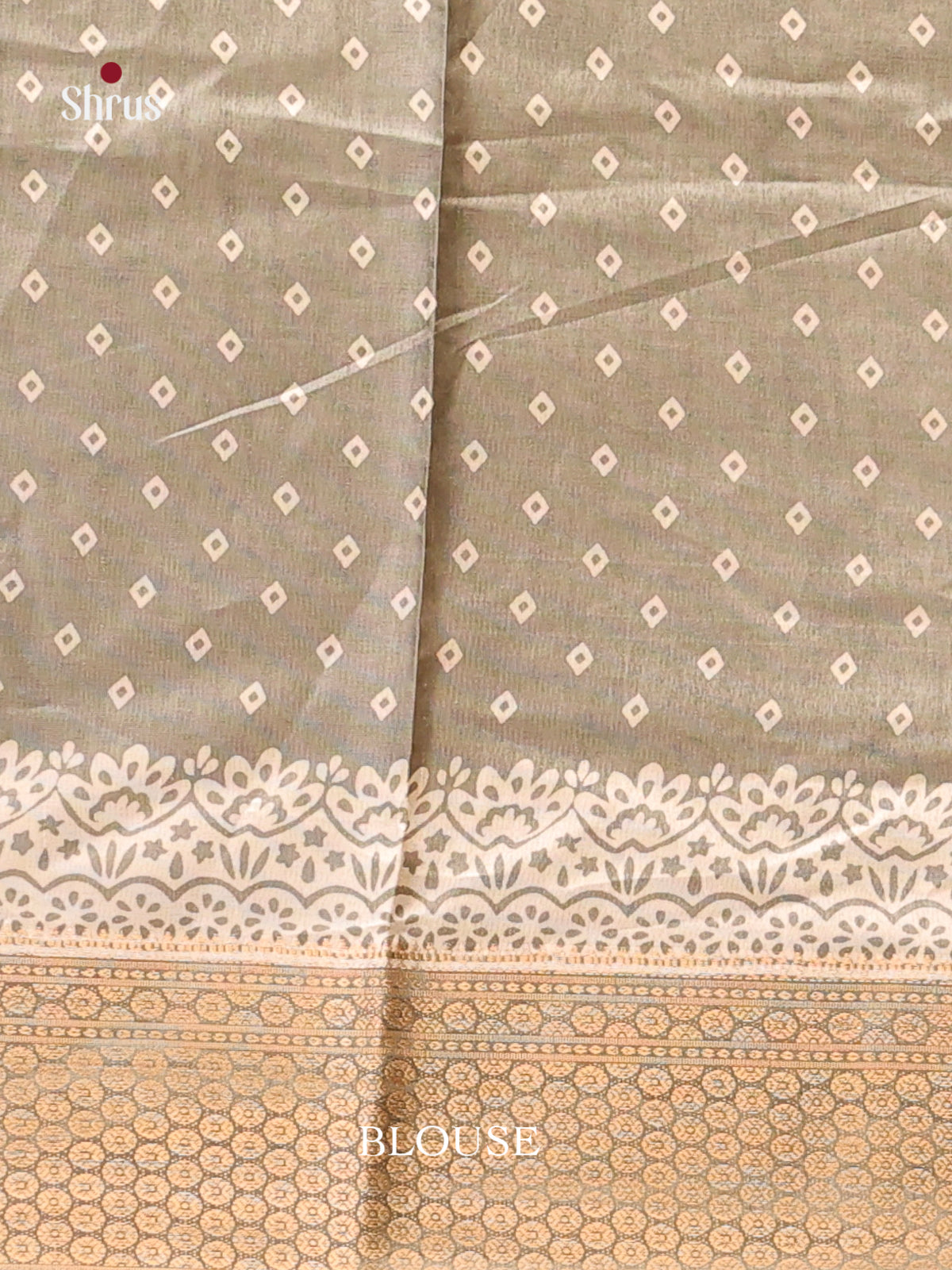 Grey - Semi Crepe Saree