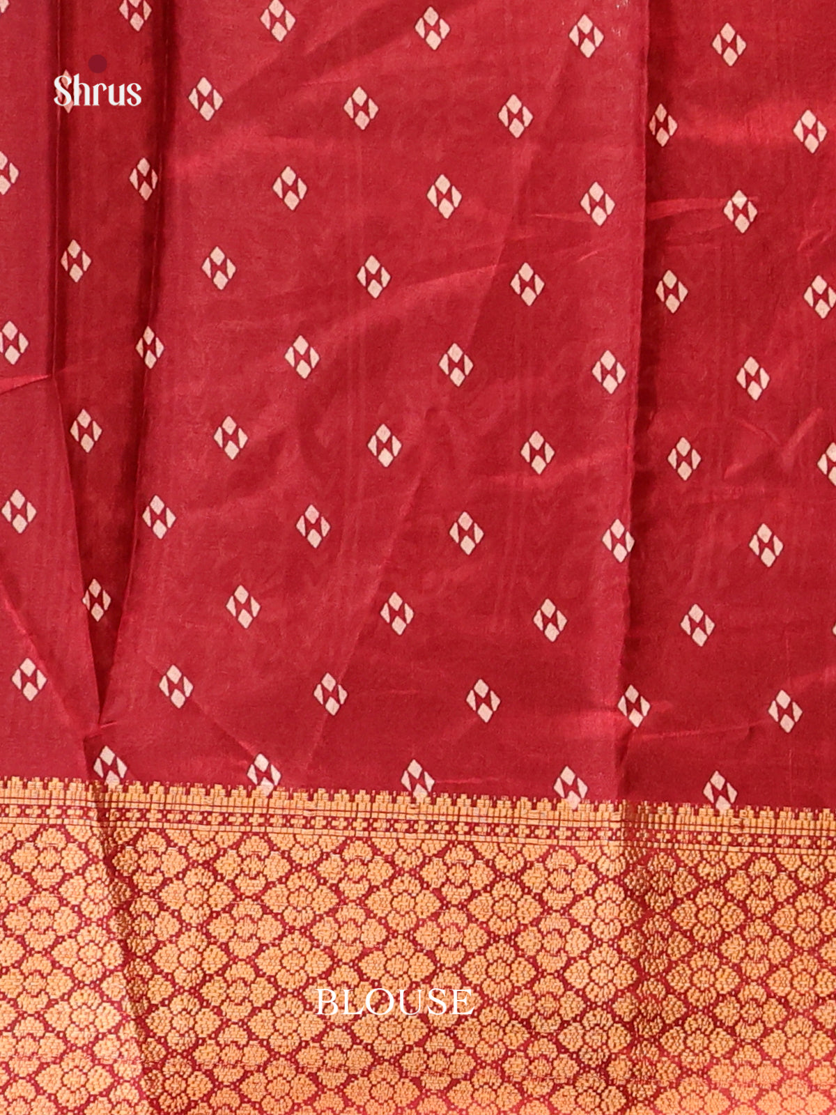 Red- Semi Crepe Saree - Shop on Shrus.com