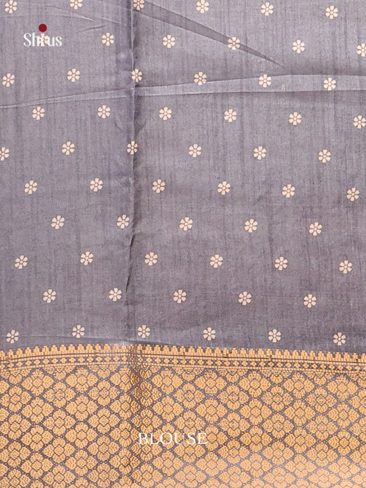 Grey - Semi Crepe Saree - Shop on Shrus.com