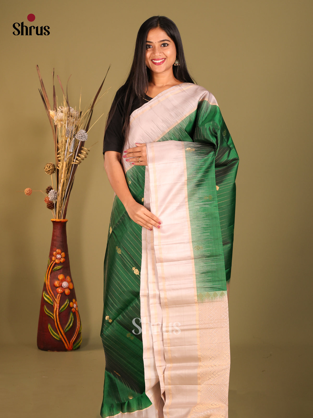 DHS07151 - Soft Silk (HR) Saree - Shop on Shrus.com