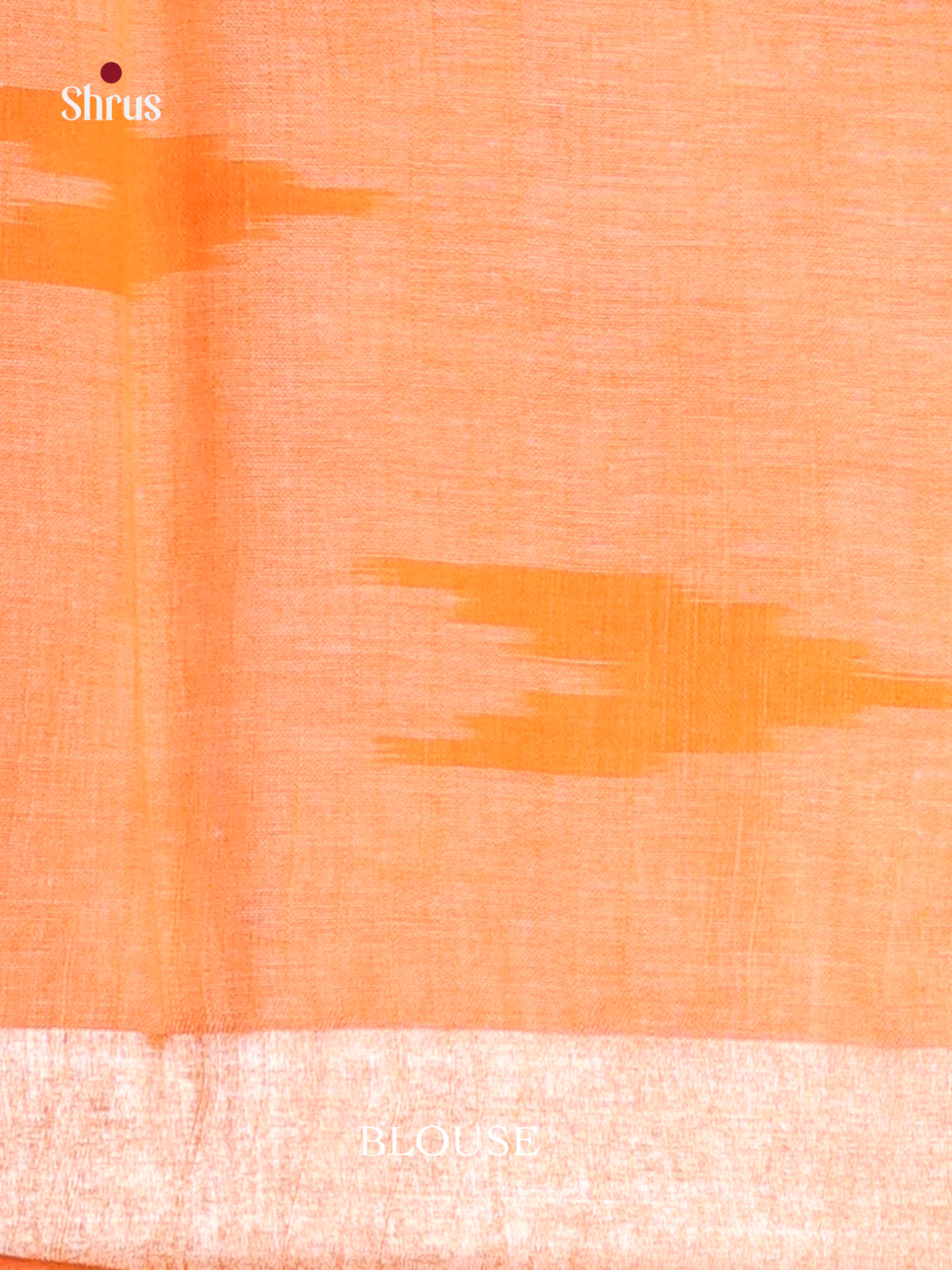 Yellow & Orange - Semi Ikkat Saree