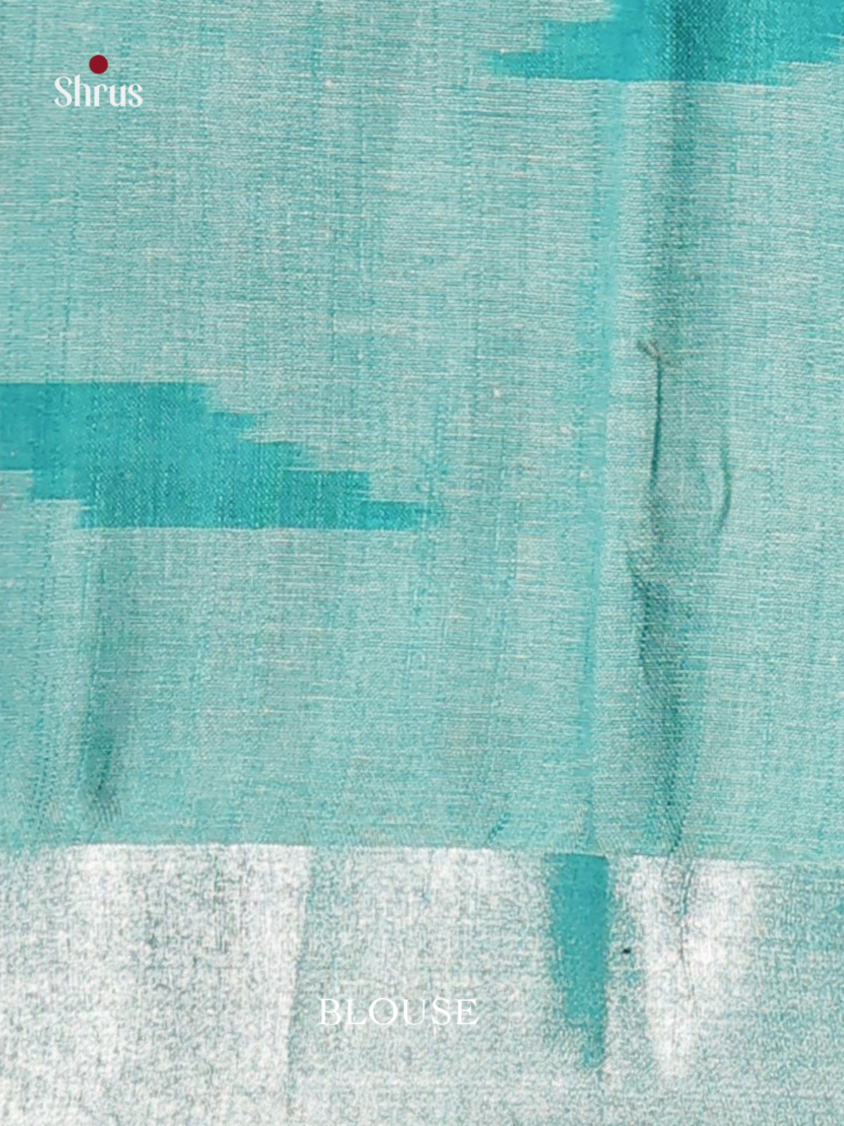 Light Blue & Pastel Blue - Semi Ikkat Saree