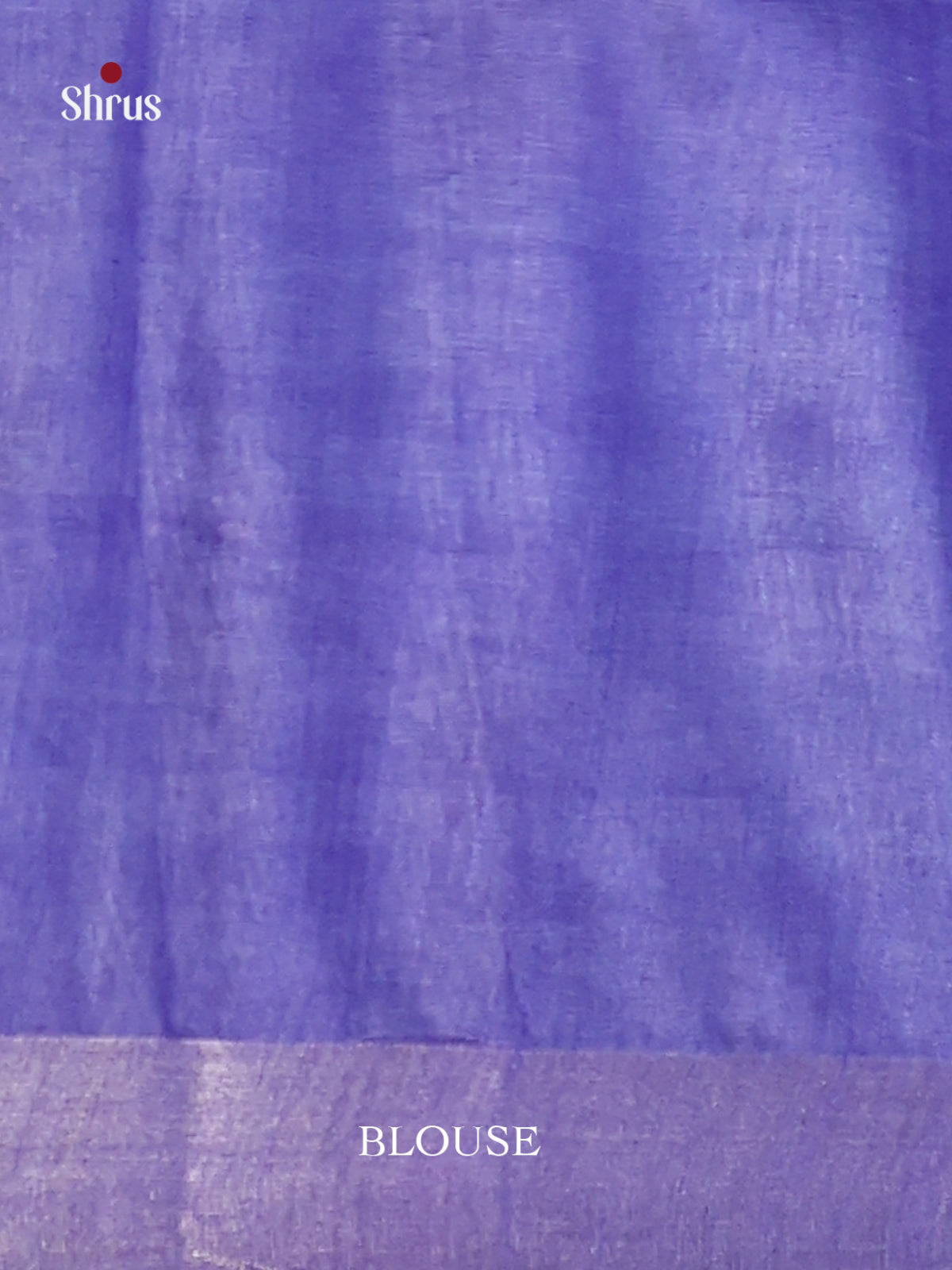 Greyish Blue & Blue - Semi Ikkat Saree