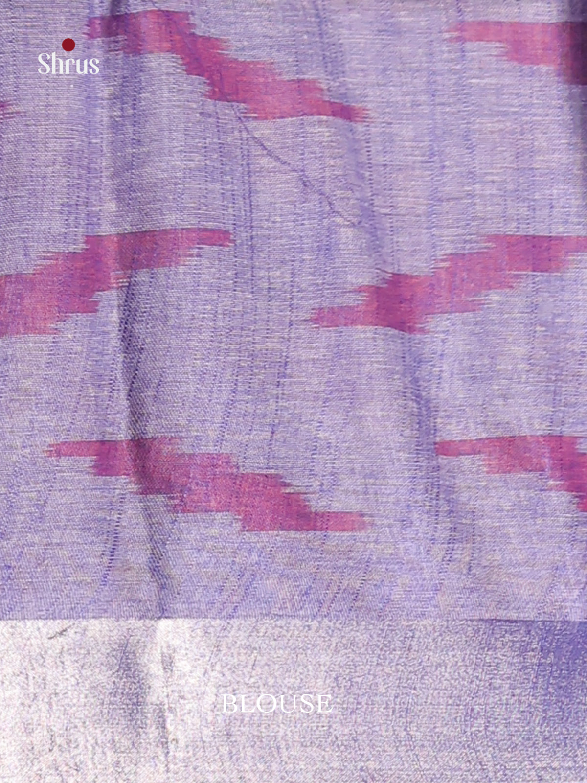 Cream & Lavender - Semi Ikkat Saree