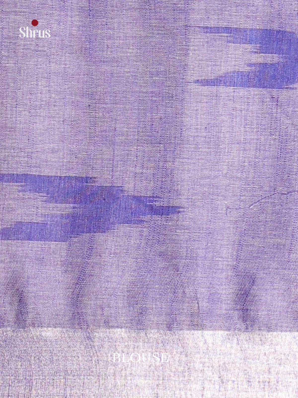 Blue & Lavender - Semi Ikkat Saree