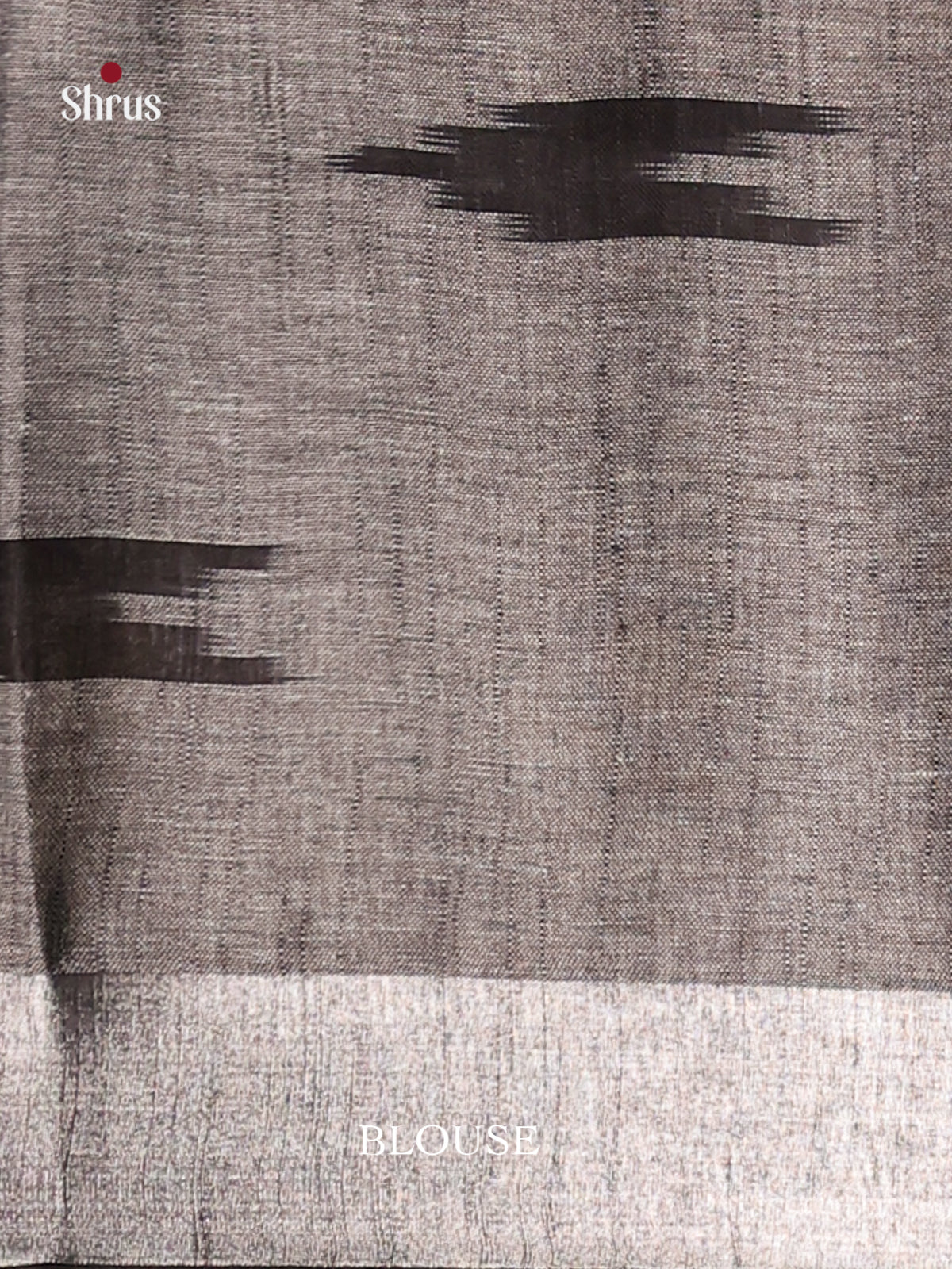 Green & Grey - Semi Ikkat Saree