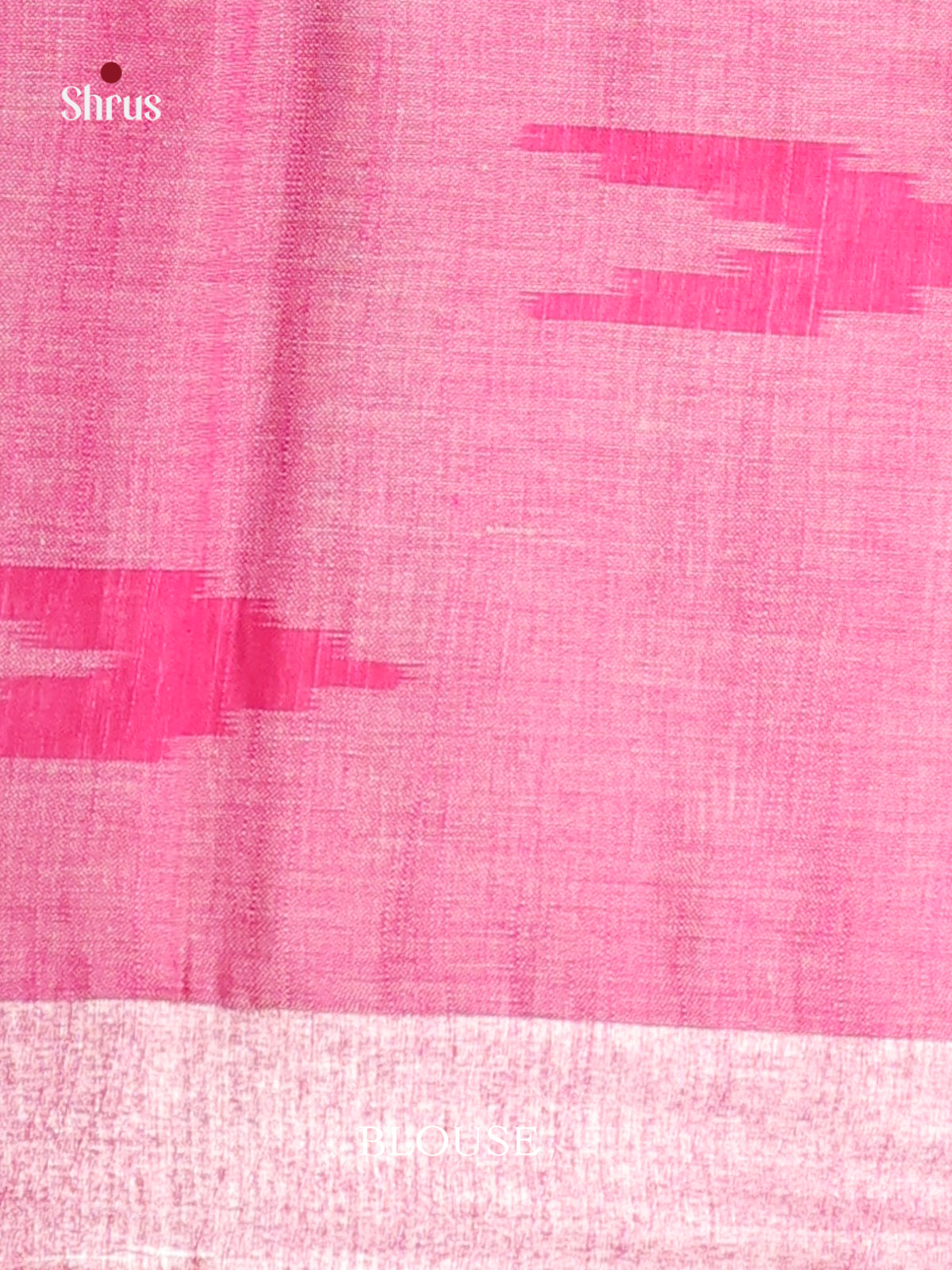 Light Yellow & Pink - Semi Ikkat Saree - Shop on Shrus.com