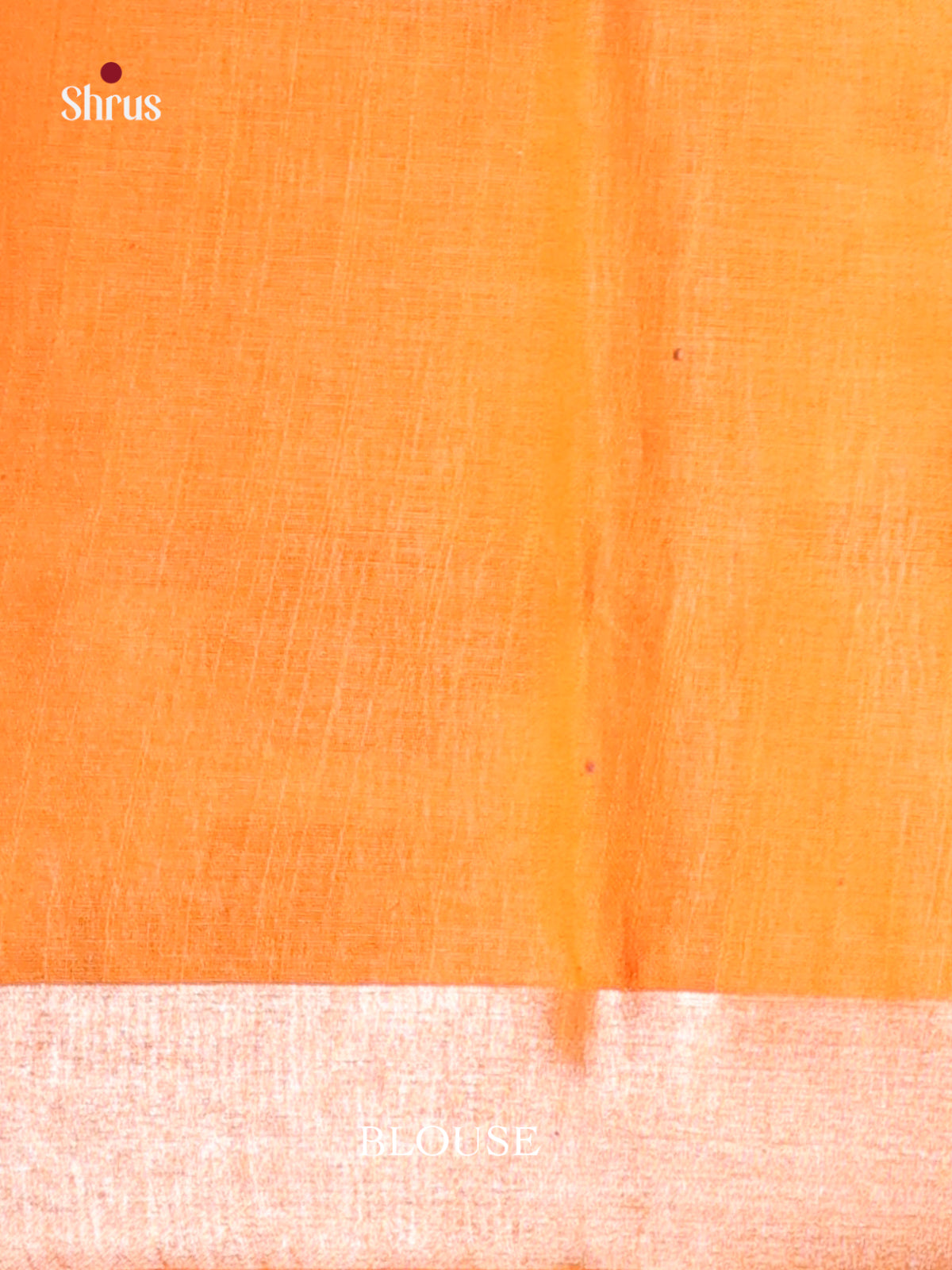 Cream & Orange - Semi Ikkat Saree