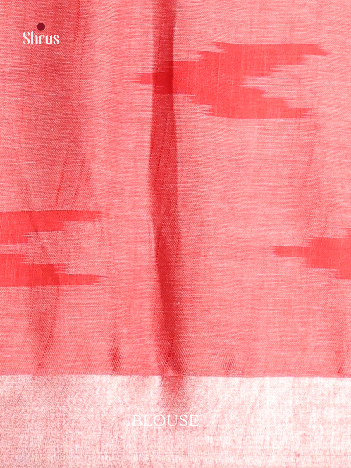 Blue & Red- Semi Ikkat Saree