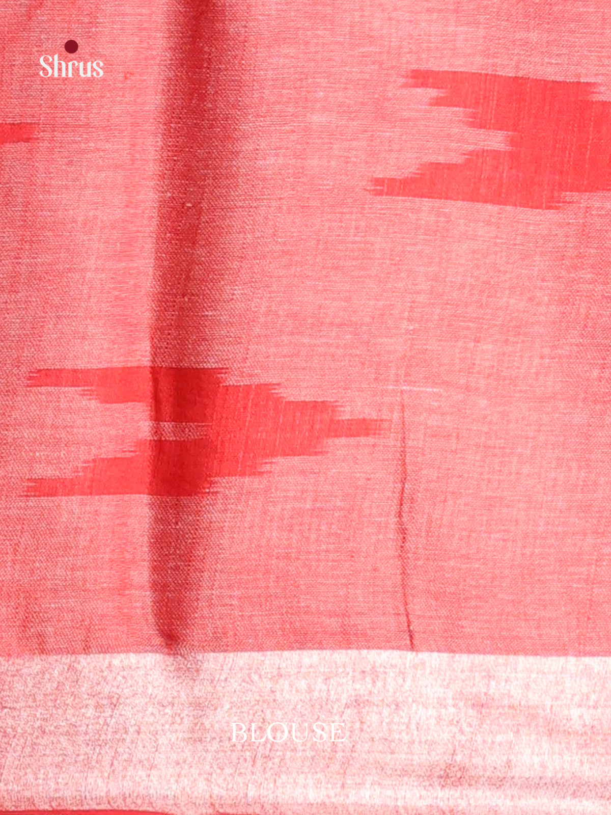 Pink & Red - Semi Ikkat Saree - Shop on Shrus.com