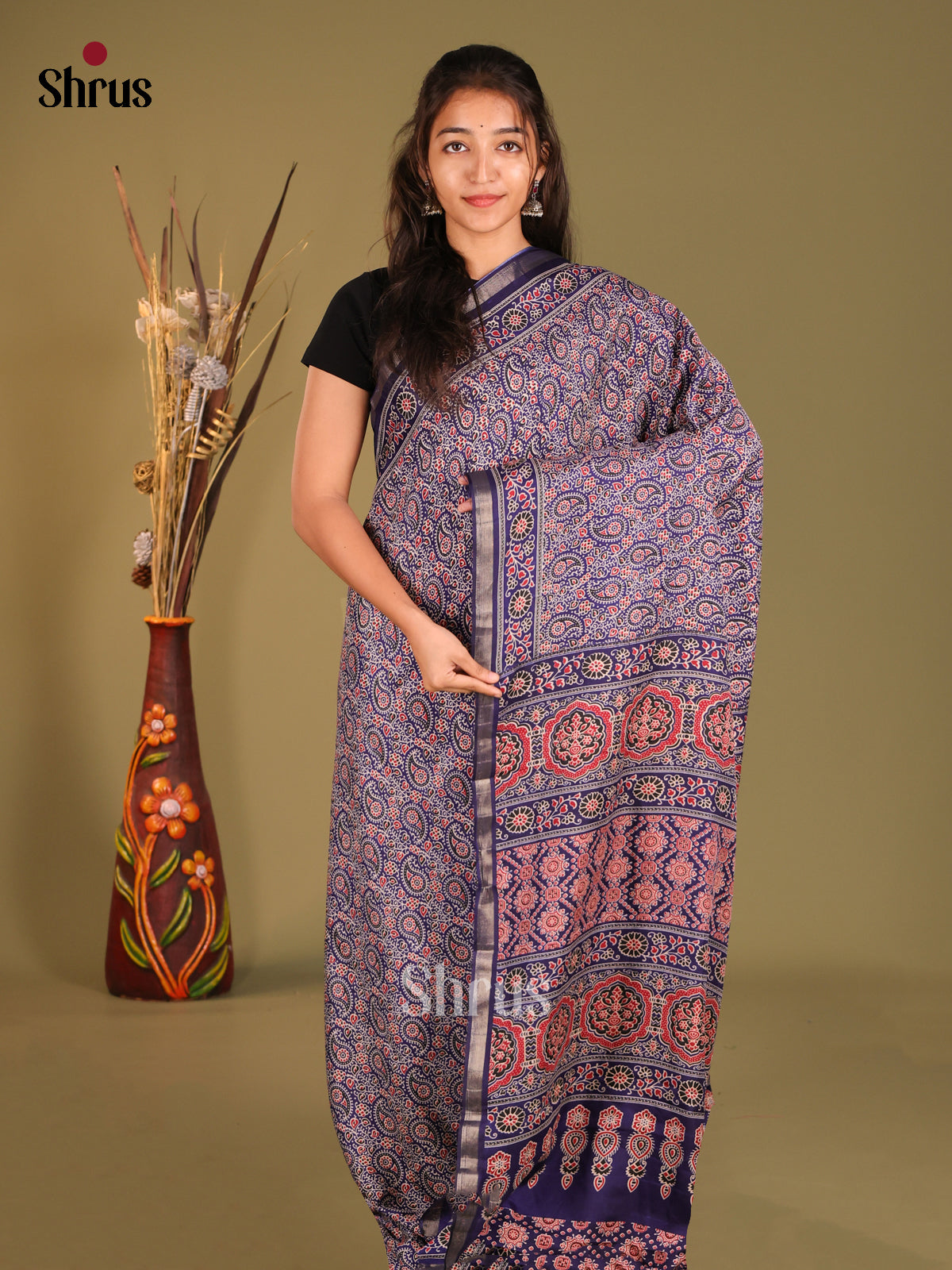 Blue - Art Modal Saree