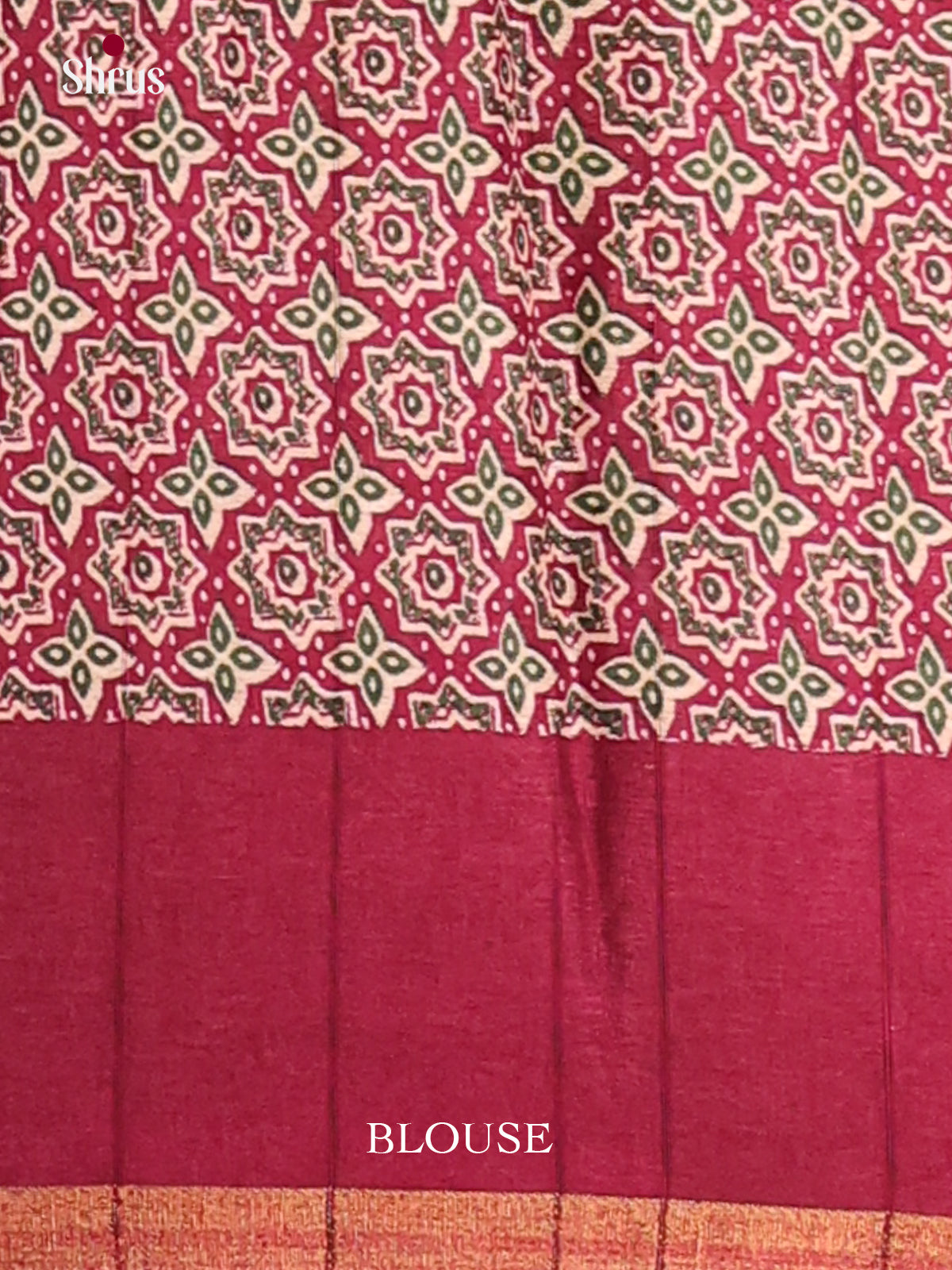 Maroon - Art Modal Saree - Shop on Shrus.com