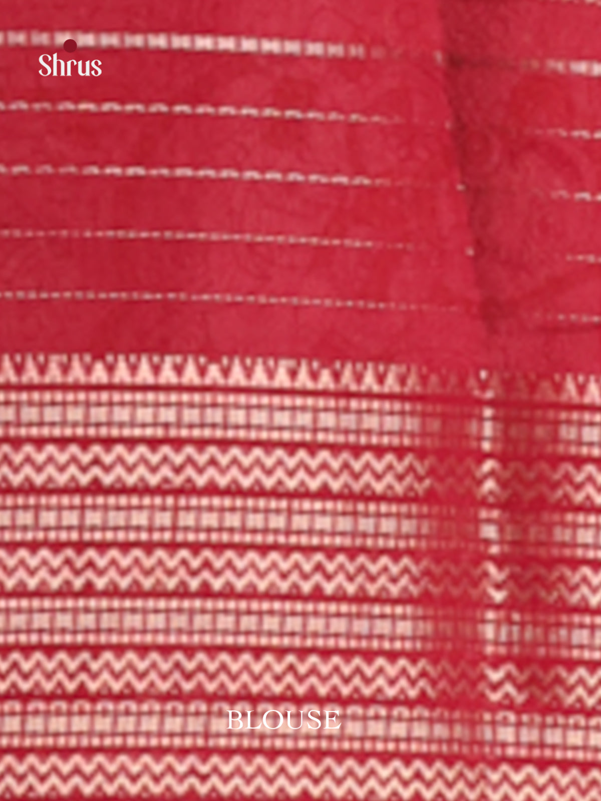 Sky Blue & Red - Semi Mysoresilk Saree