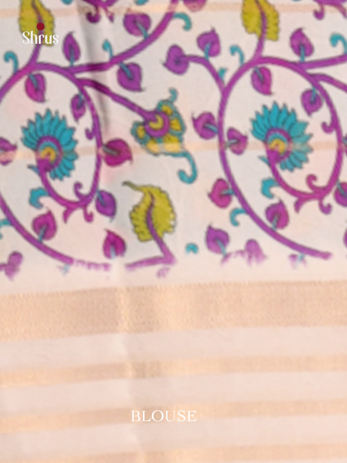 Light Green & Blue - Semi Mysoresilk Saree