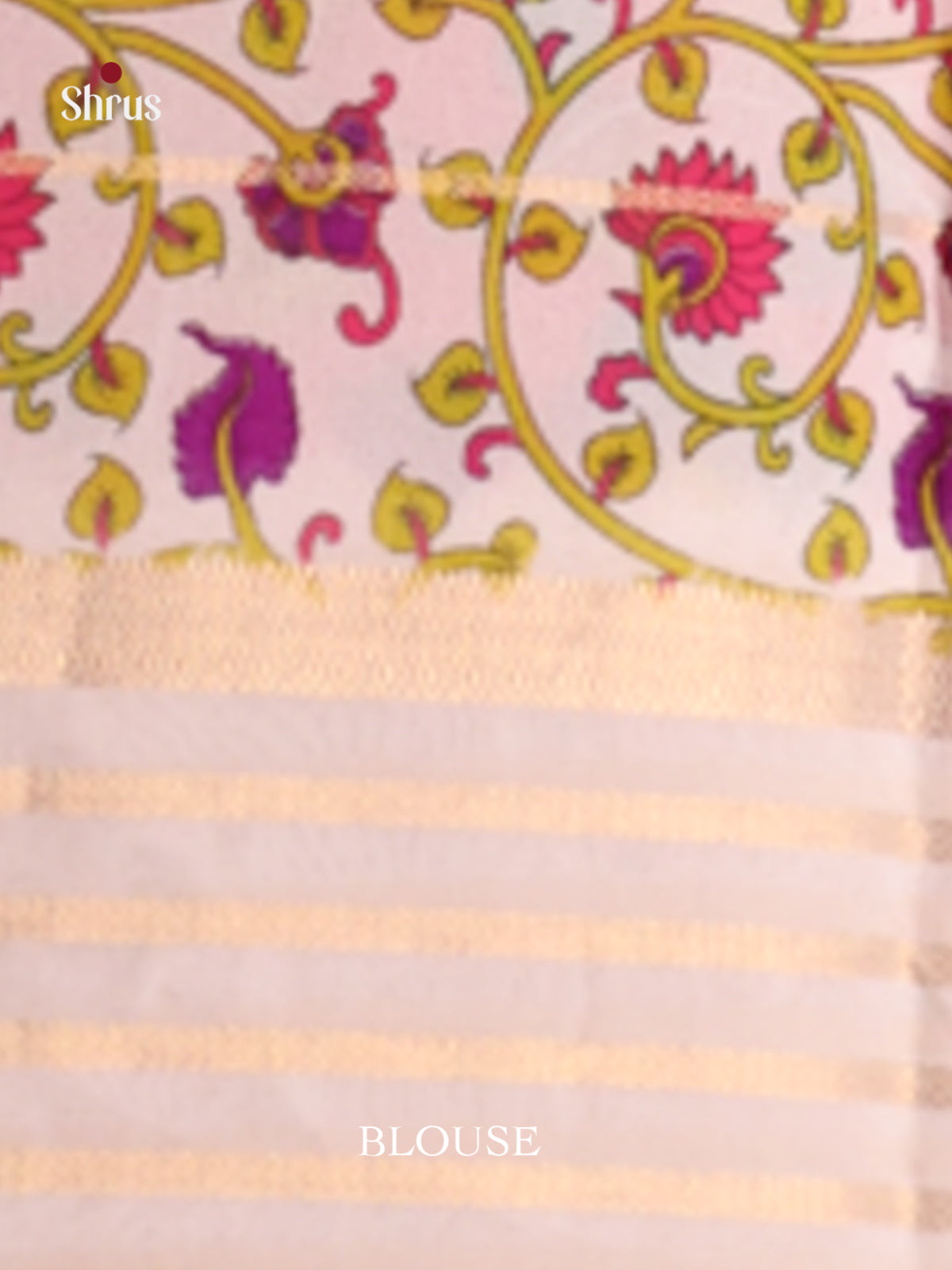 Purple & Pink - Semi Mysoresilk Saree