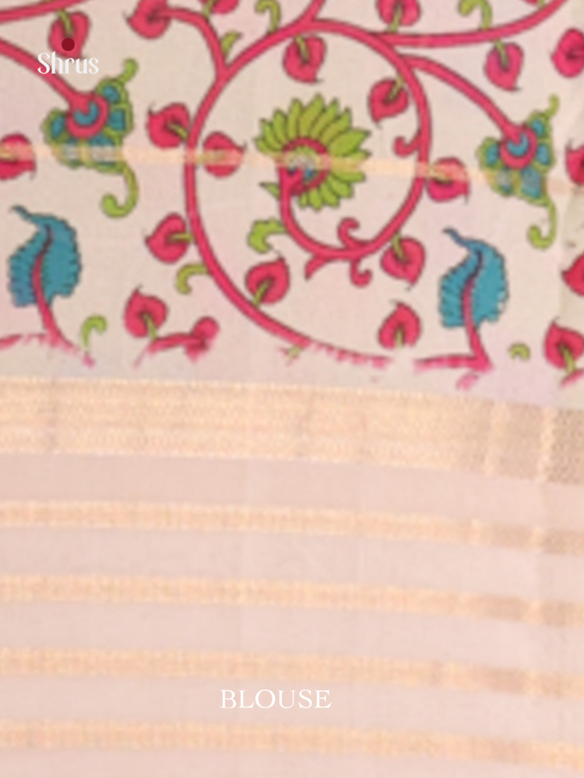 Blue & Green - Semi Mysoresilk Saree