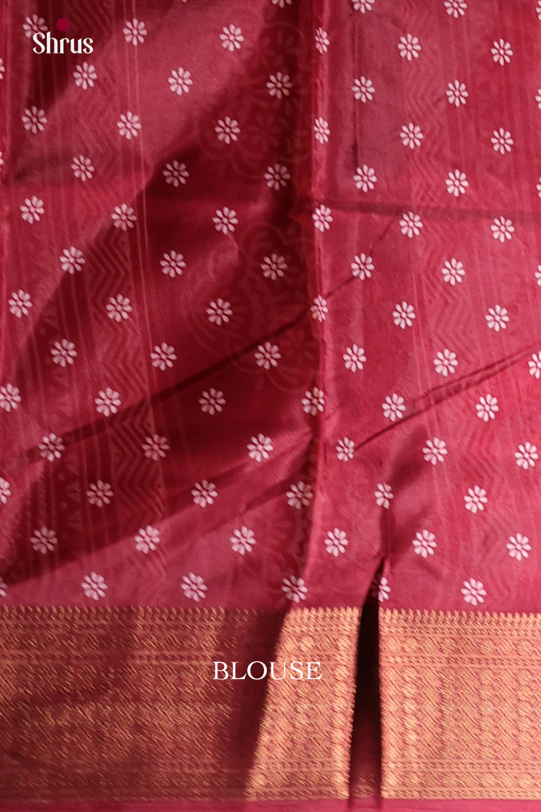 Maroon - Semi Crepe Saree - Shop on Shrus.com