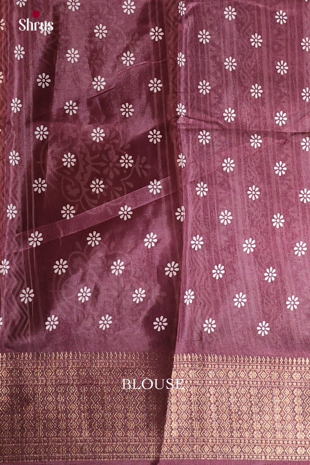 Brown - Semi Crepe Saree