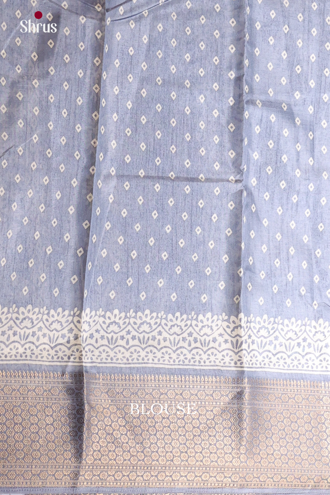 Grey - Semi Crepe Saree - Shop on Shrus.com