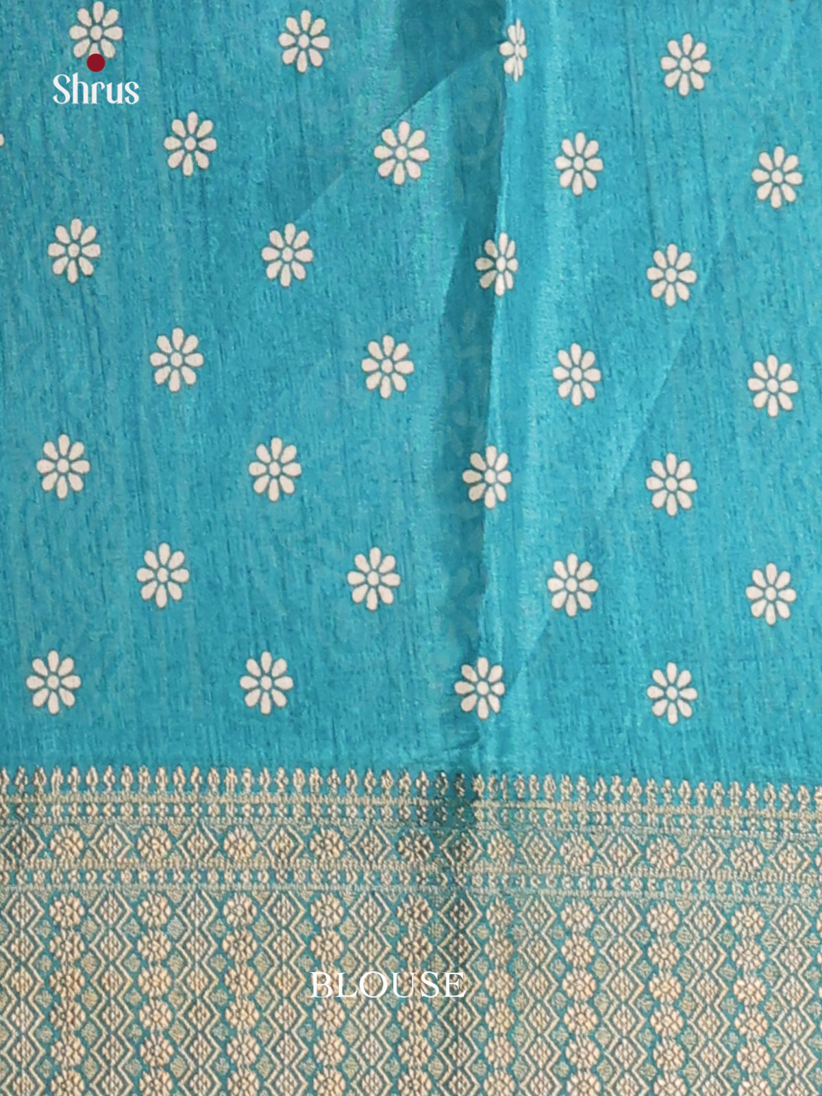 Blue - Semi Crepe Saree