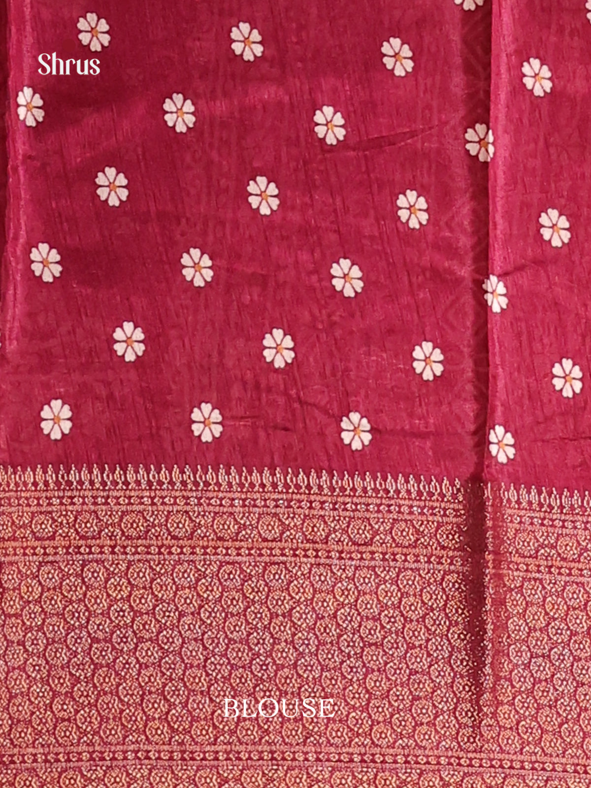 Maroon - Semi Crepe Saree - Shop on Shrus.com
