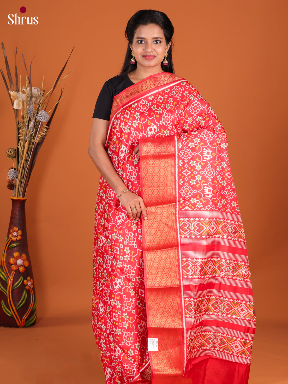 DHS09068 - Semi Crepe Saree - Shop on Shrus.com