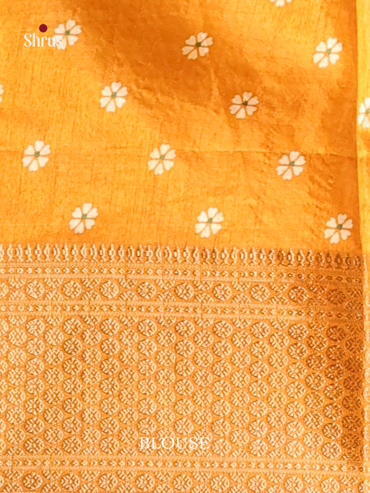 Mustard - Semi Crepe Saree - Shop on Shrus.com