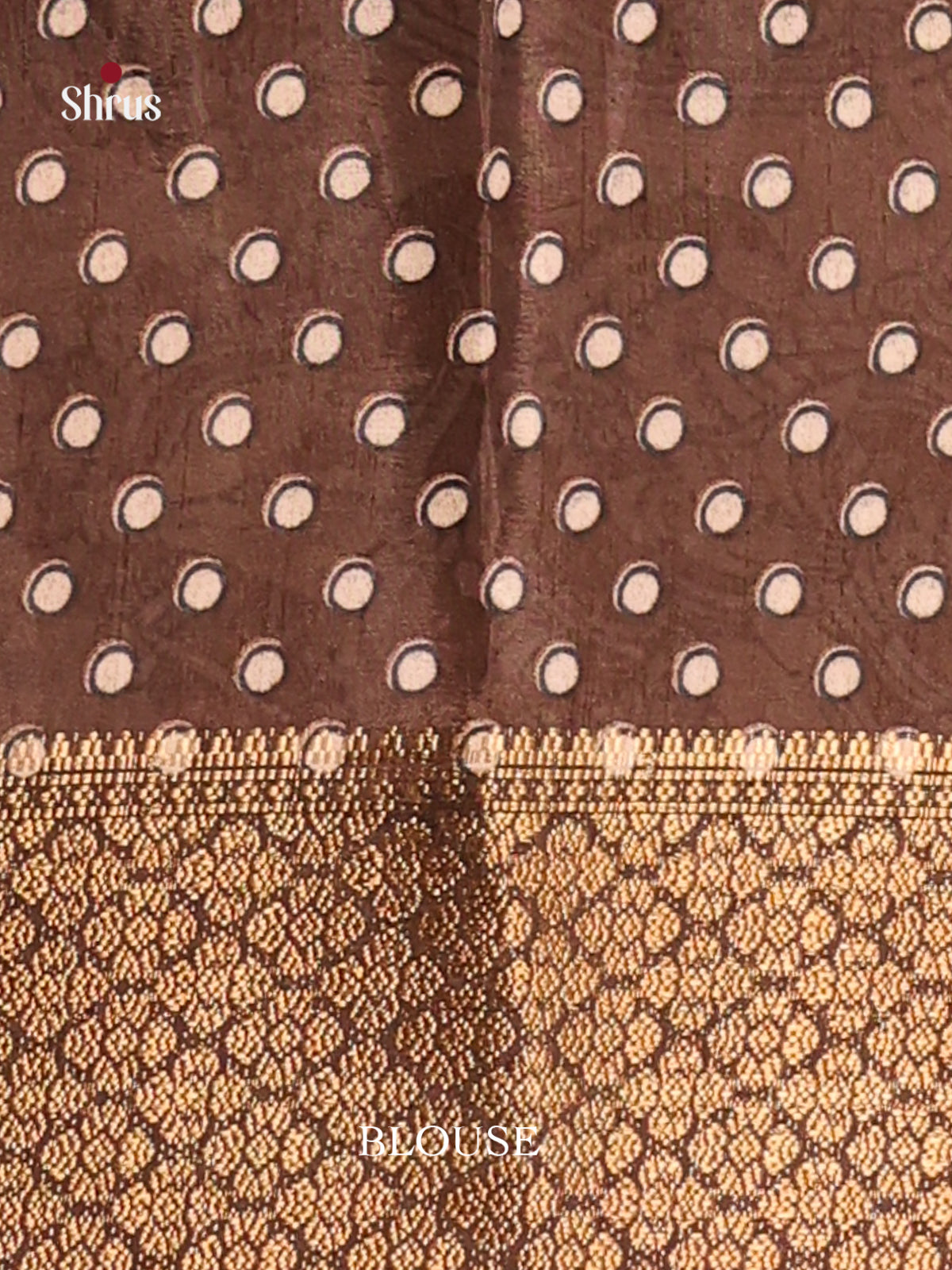 Brown - Semi Crepe Saree
